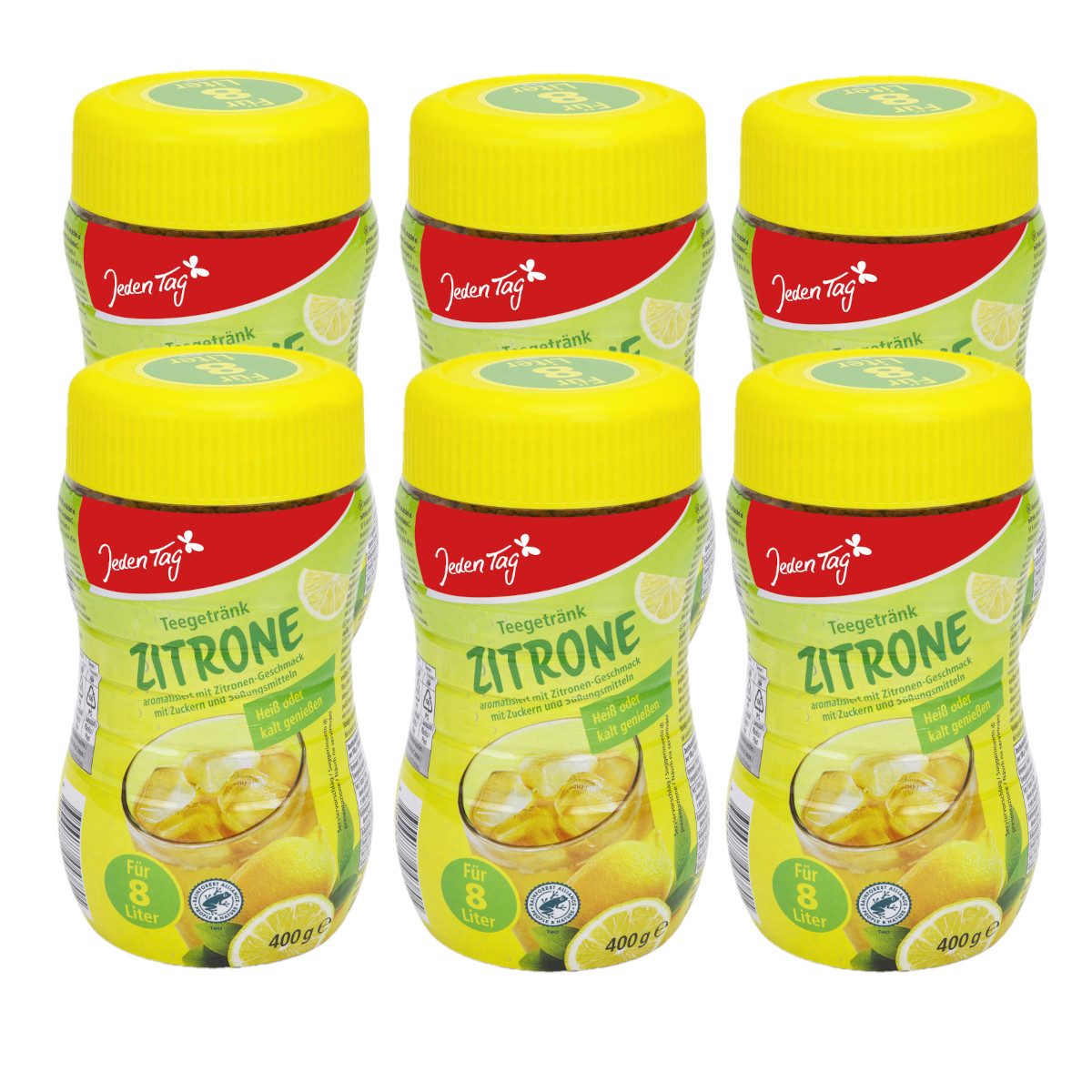 Jeden Tag Tee, Jeden Tag Zitronen Tee Instant Getränkepulverzubereitung 400g 6er Pack