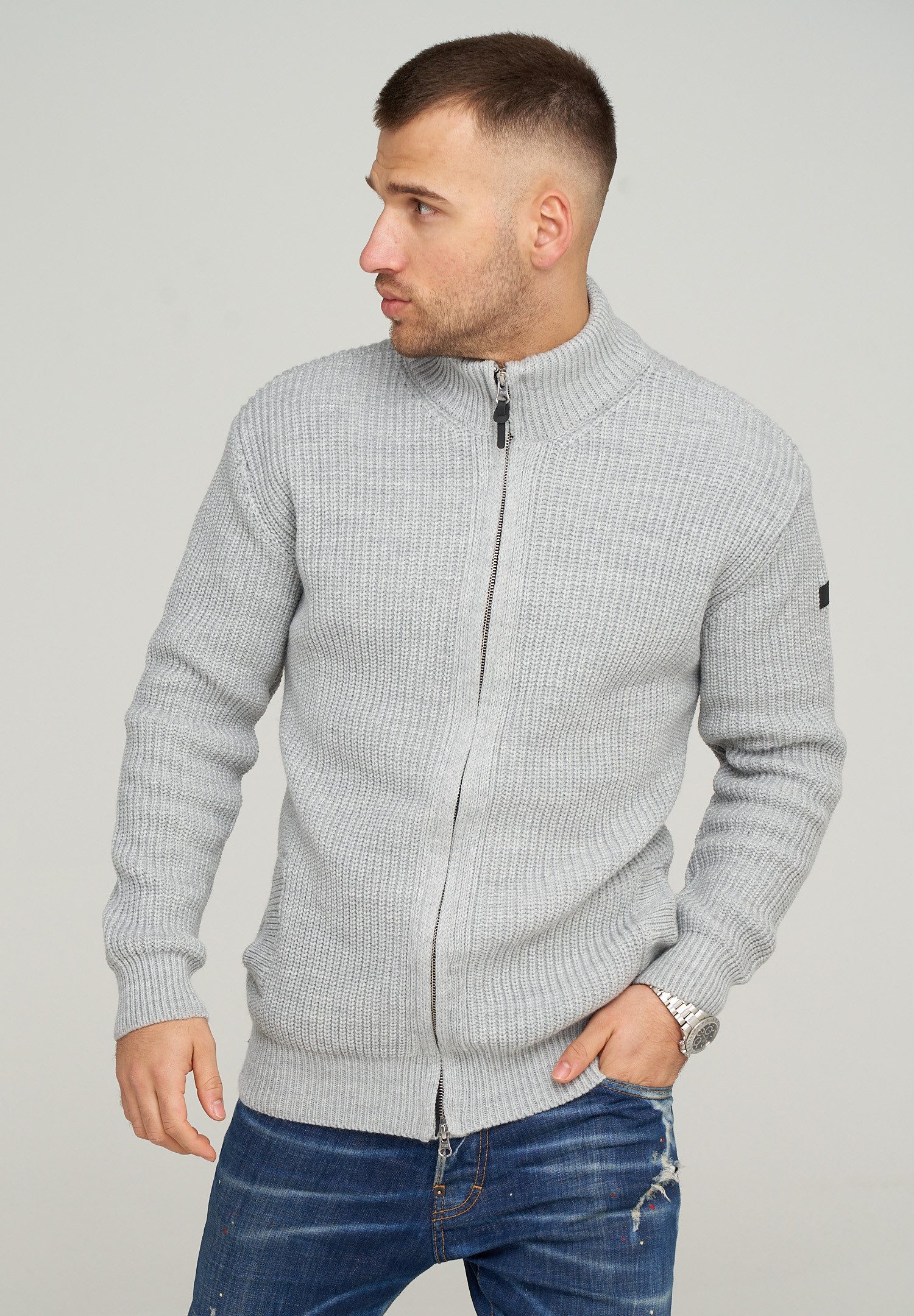 CARISMA Strickjacke MKCONNA mit modischem Stehkragen