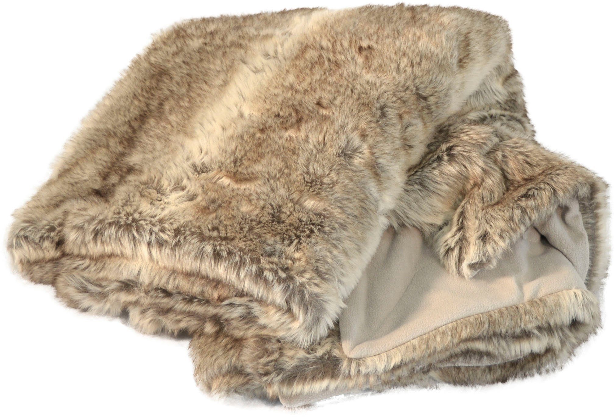 Wohndecke Wolf, MESANA, aus hochwertigem Fellimitat, Kuscheldecke, 150x200 cm