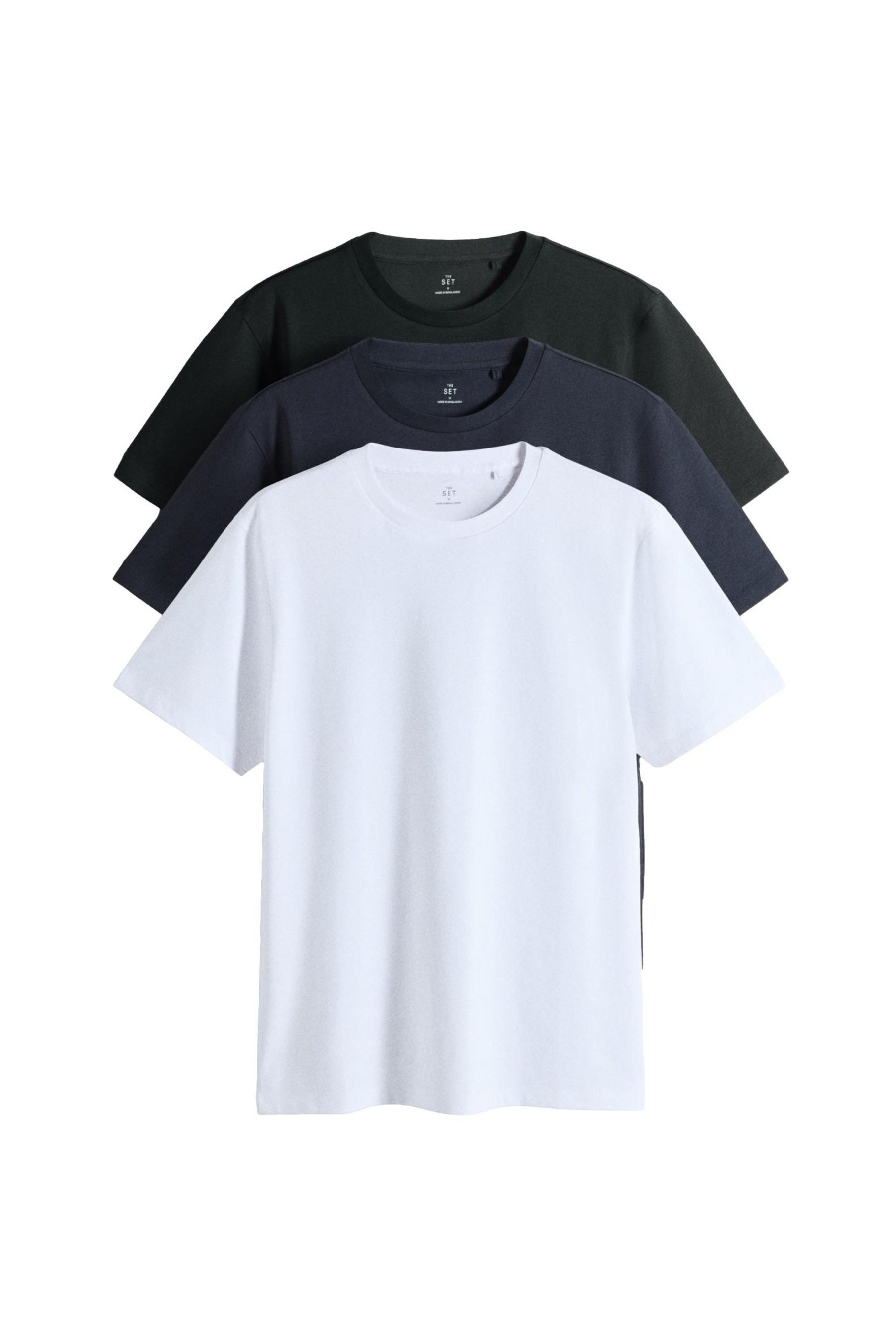 The Set T-Shirt The Set T-Shirts aus Supima-Baumwolle, 3er-Pack (3-tlg)