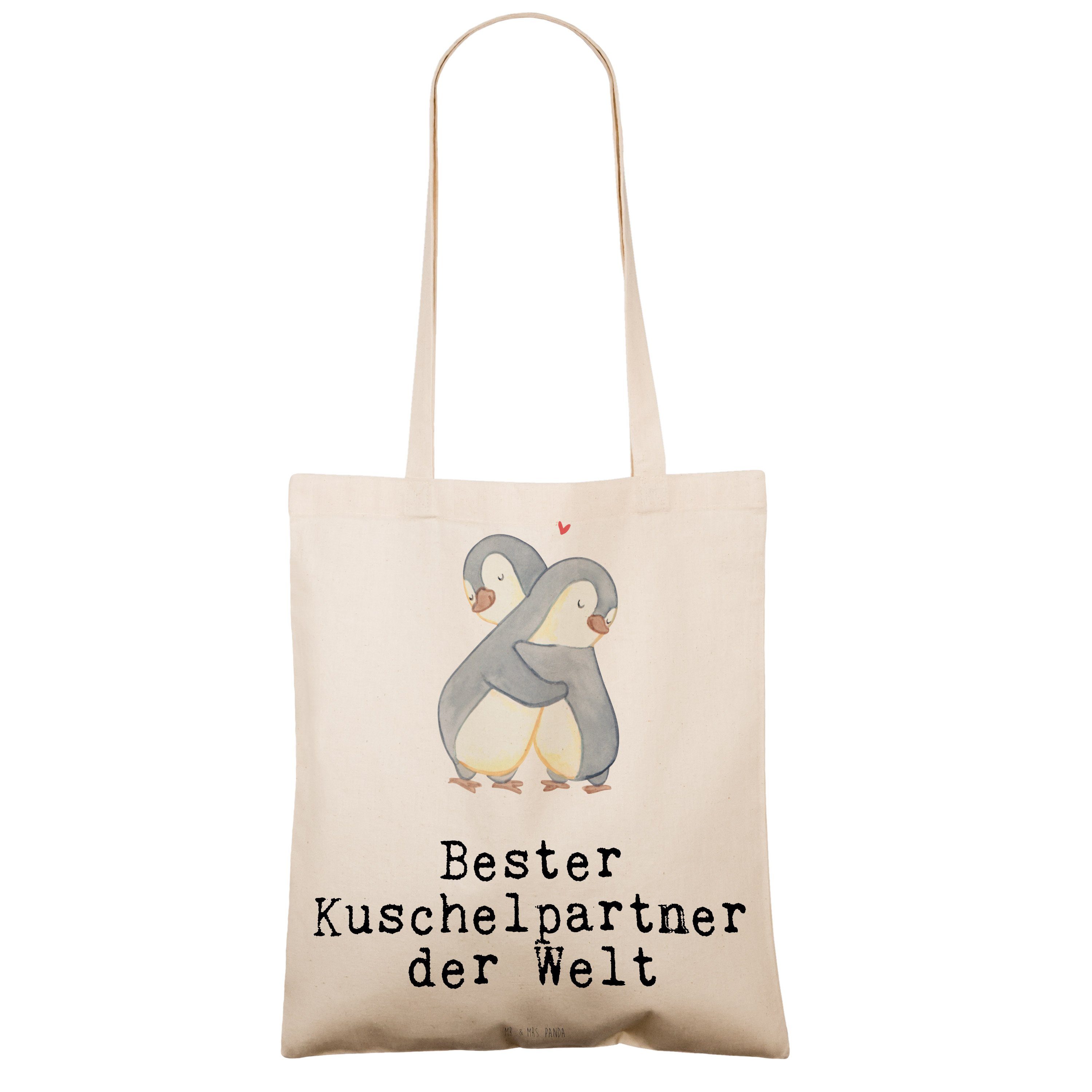 & (1-tlg) Bett Kuschelpartner Welt Panda - Mrs. Pinguin Geschenk, der Bester - Tragetasche Mr. Transparent