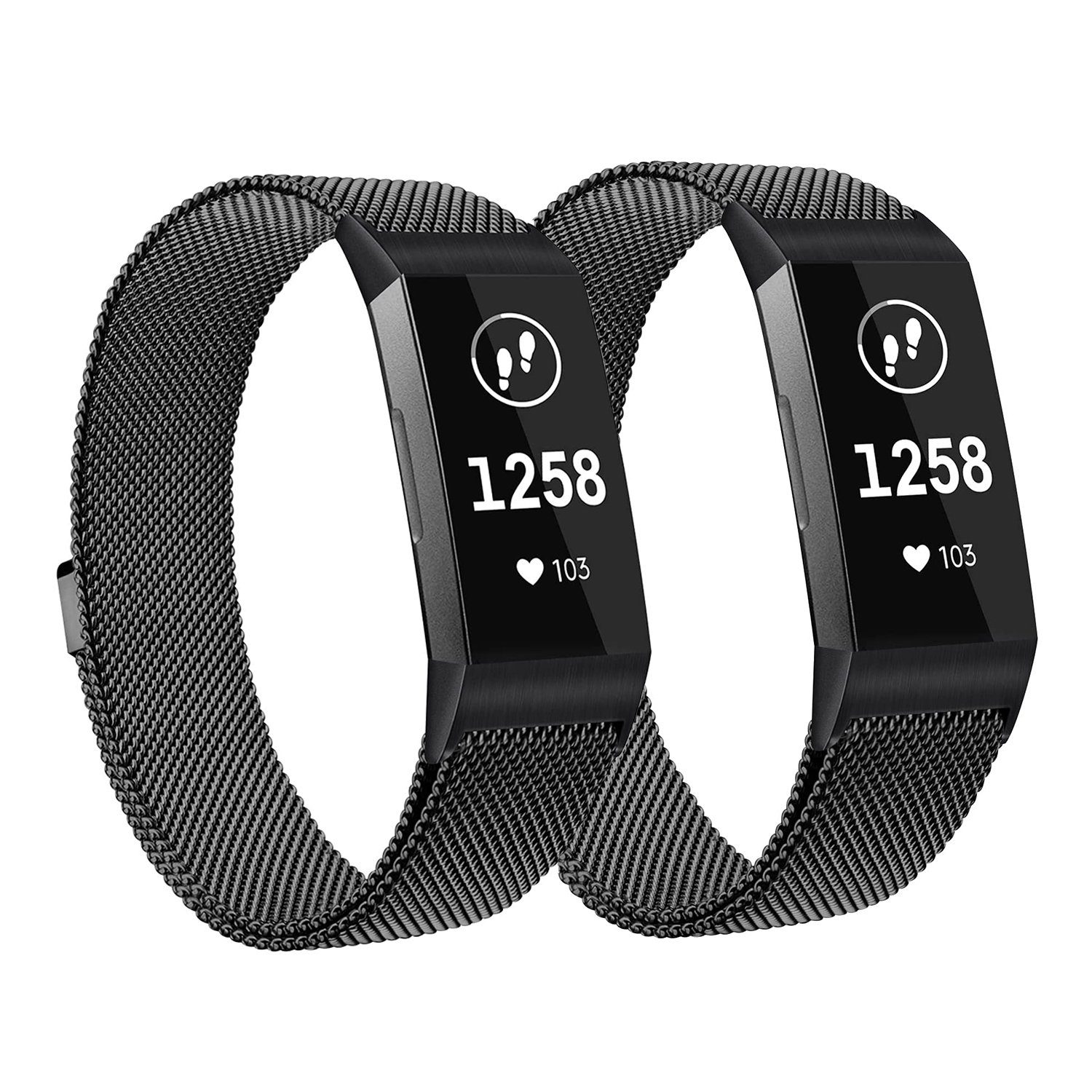 Milanaise Armband Ersatz für Fitbit Charge 2 Fitness Tracker Edelstahl Magnet DE 