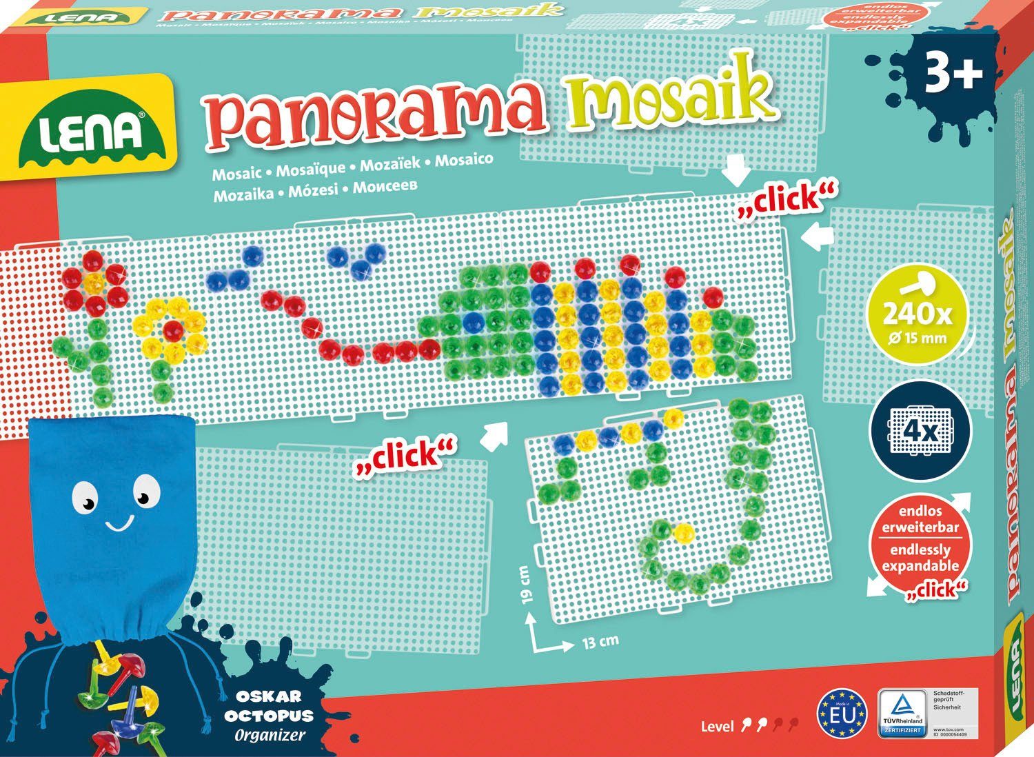 Lena® Kreativset Mosaik Set Panorama XL transparent, Made in Europe