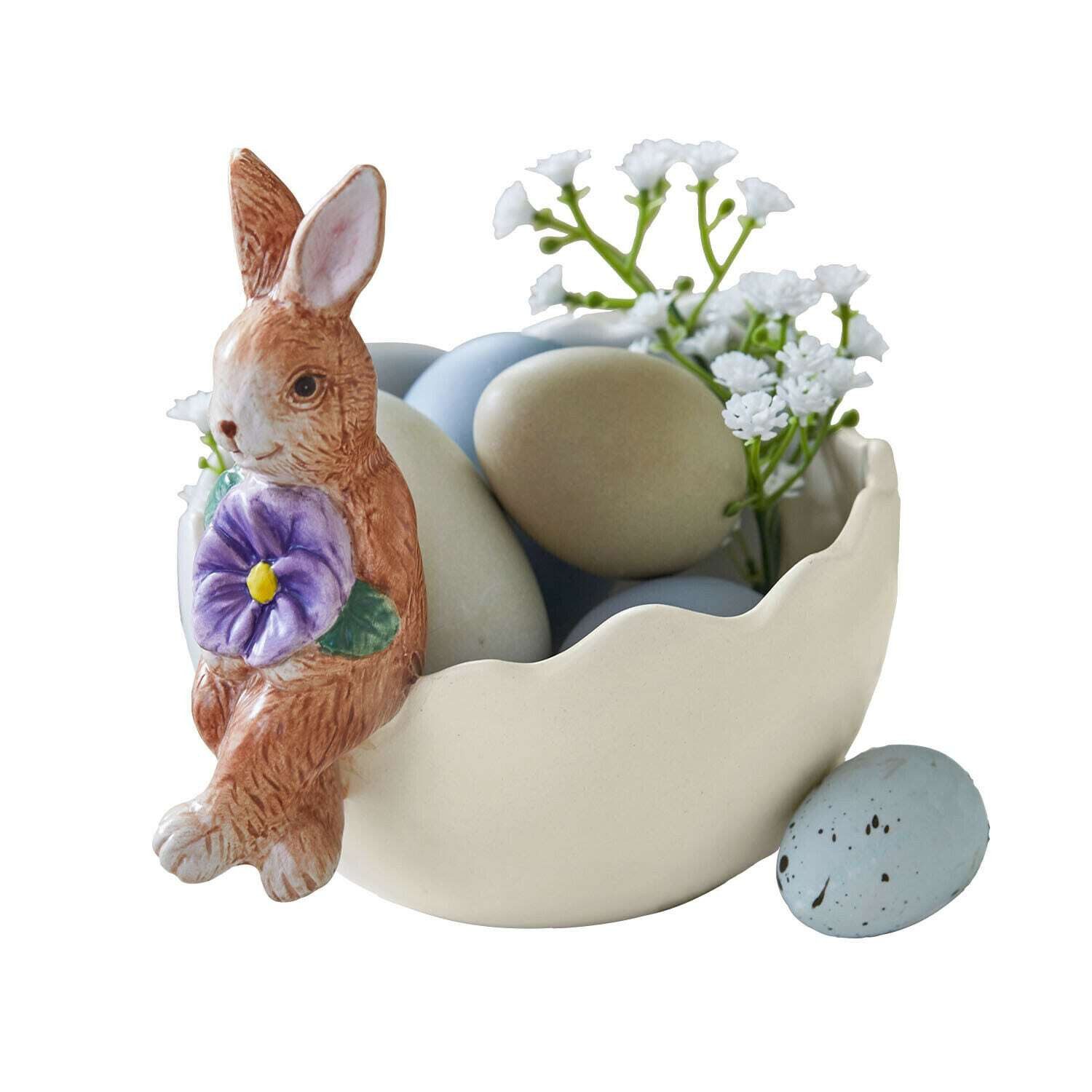 Mirabeau Osterfigur Schale mit Hase Jasélie bunt