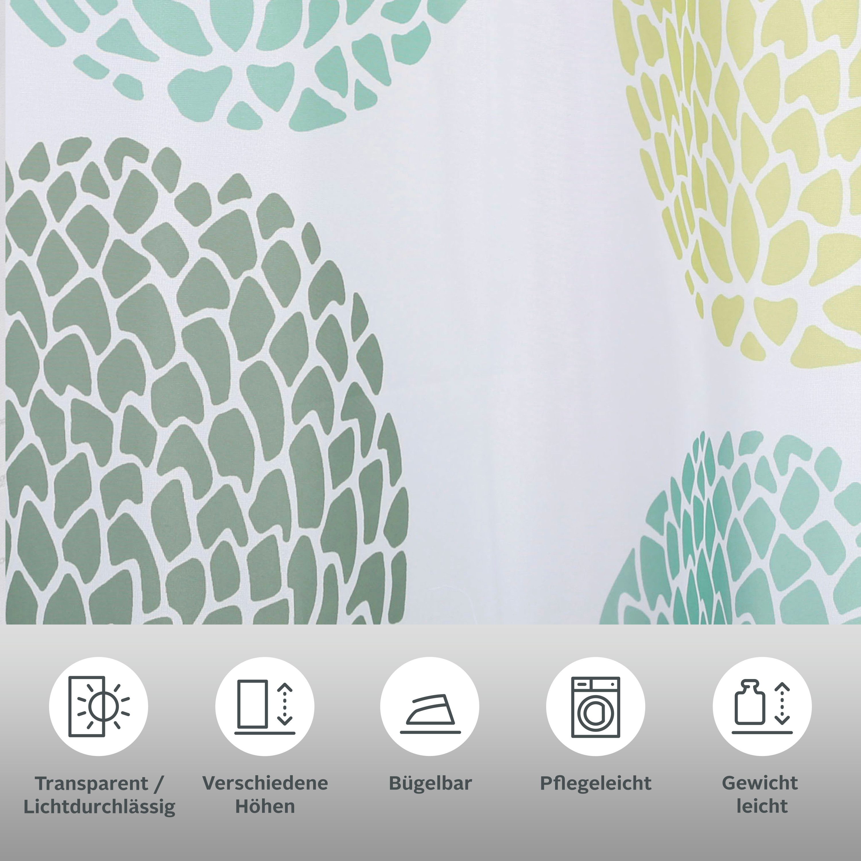 OTTO home Gardine BELEM (1 St), Ösen, transparent, Polyester, 1 Schal, Polyester, Kreise