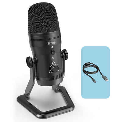 FIFINE Mikrofon USB Mikrofon mit Vier Tonabnehmer-Mustern Mikrofon Gaming