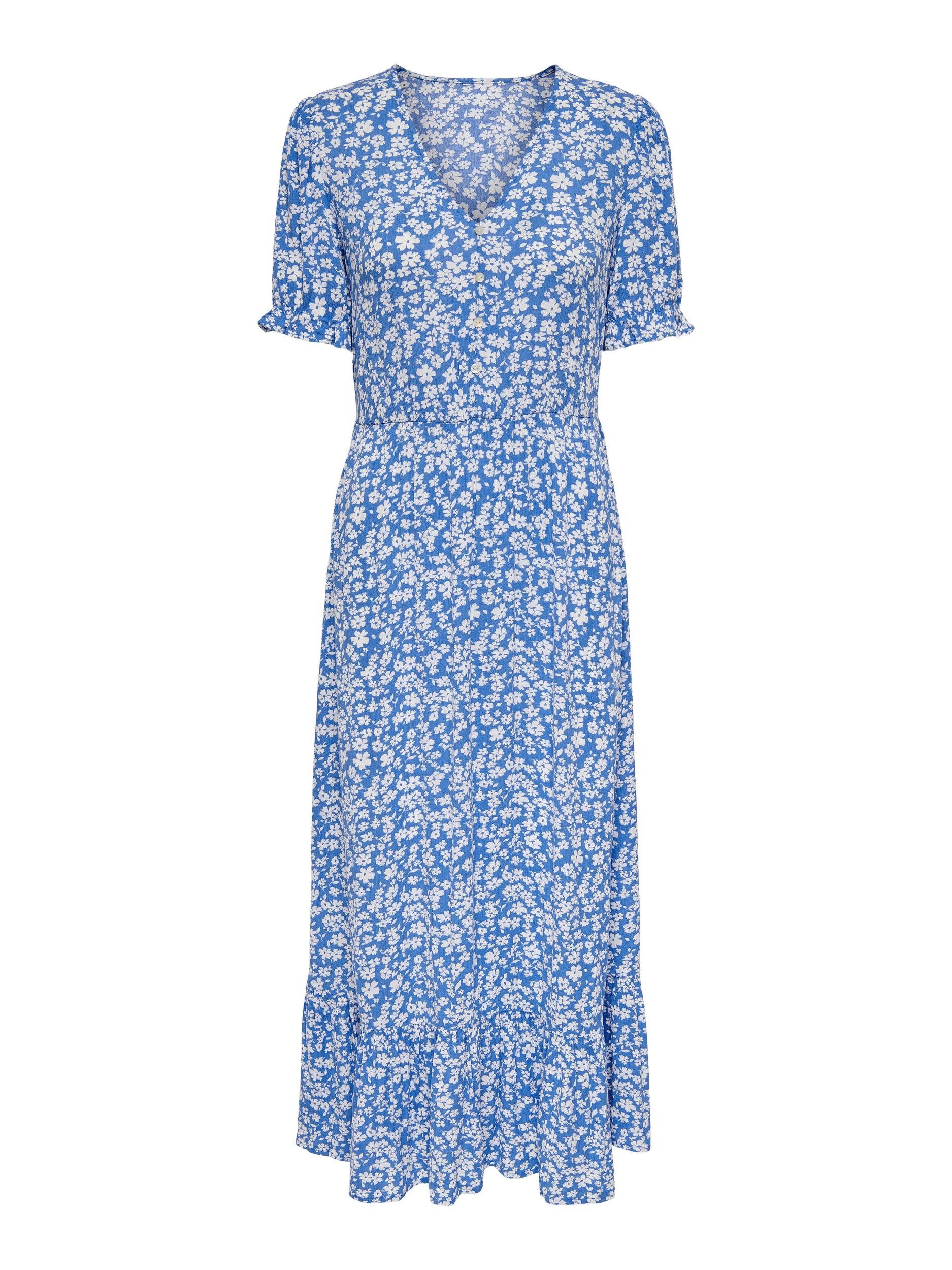 ONLY Maxikleid ONLCHIANTI S/S WVN NOOS LONG Blau DRESS