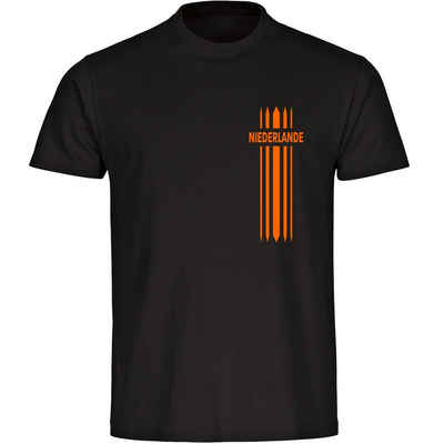 multifanshop T-Shirt Herren Niederlande - Streifen - Männer