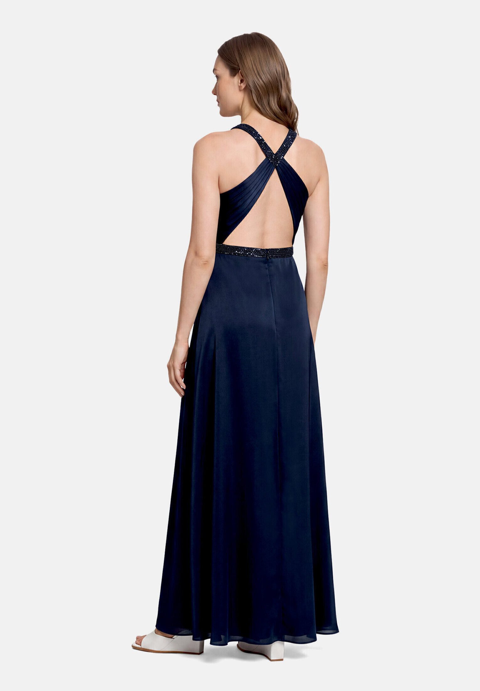 Vera Mont Abendkleid Damen rückenfrei Pailletten