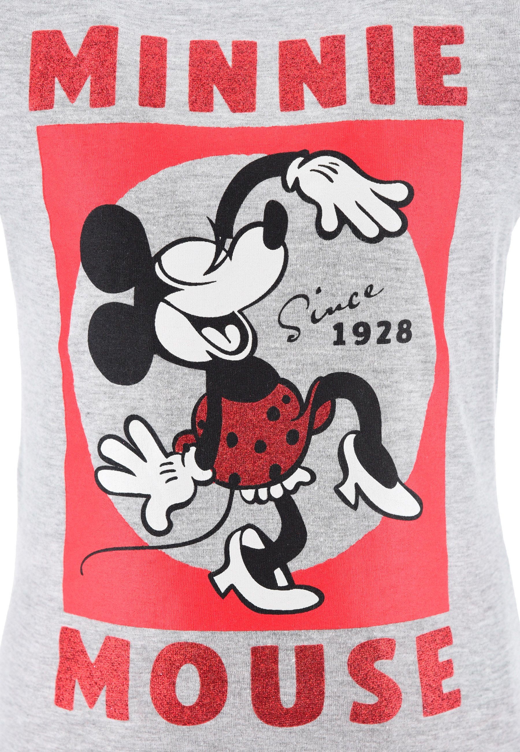 Disney Minnie Mouse Shorty Pyjama (2 Mädchen Grau tlg) Schlafanzug