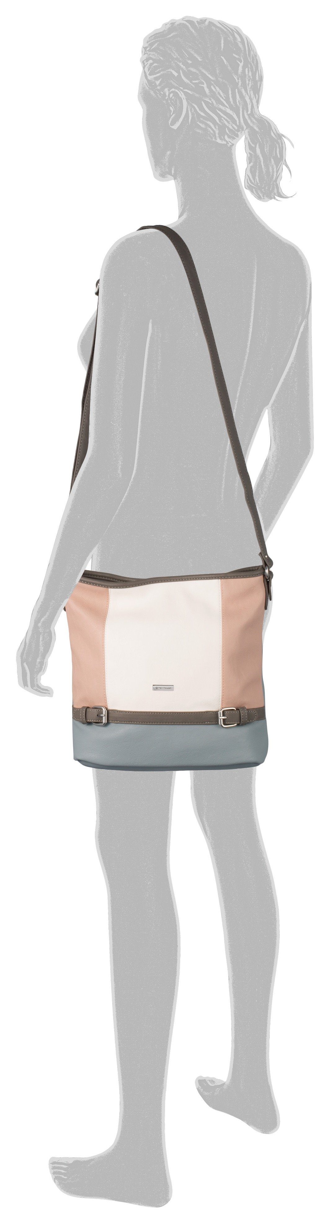 TOM TAILOR Hobo Juna, aus soft genarbtem ledrigen Material mit glänzenden M günstig online kaufen