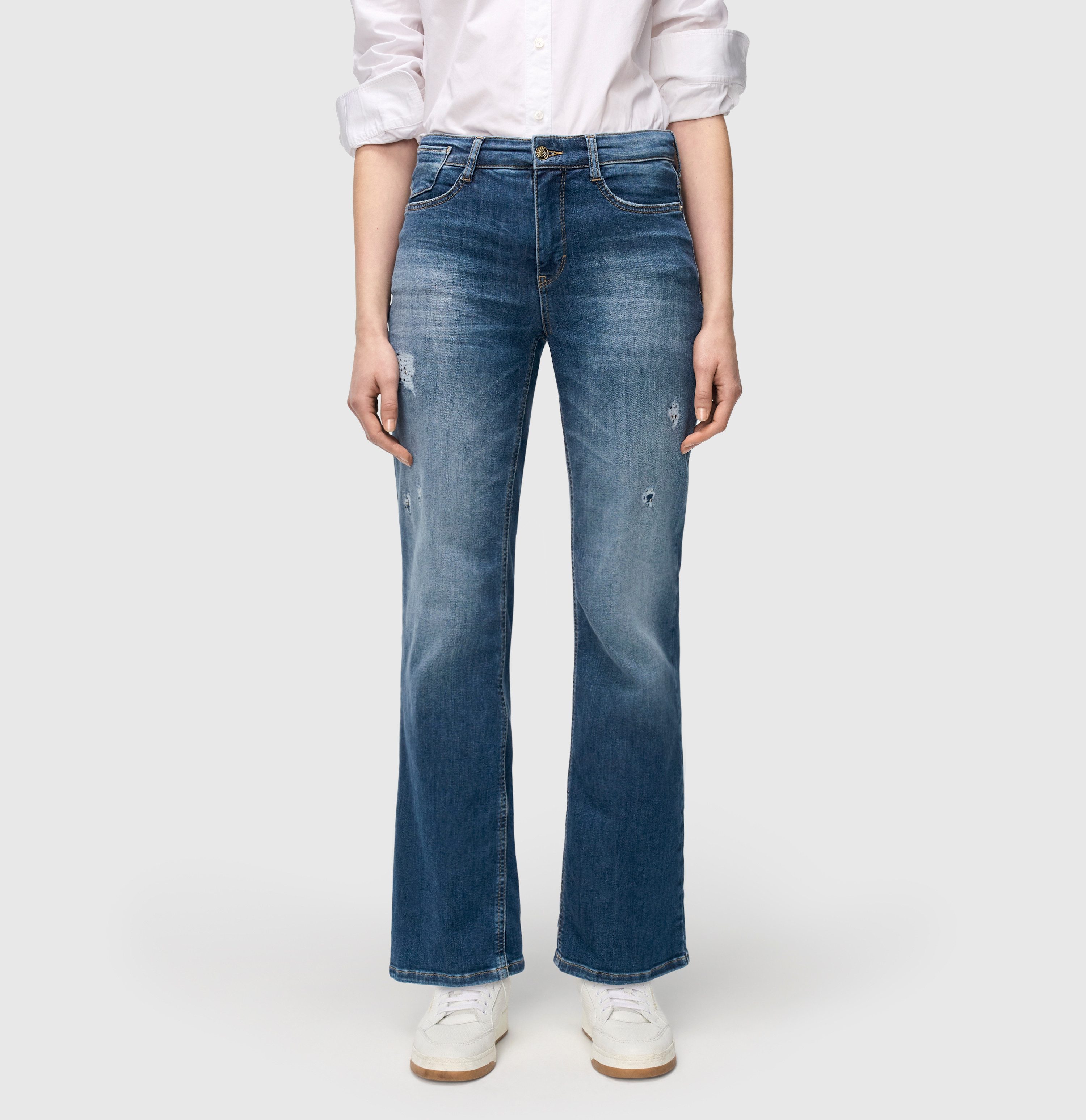 MAC Bootcut-Jeans LAURA im Five-Pocket Style