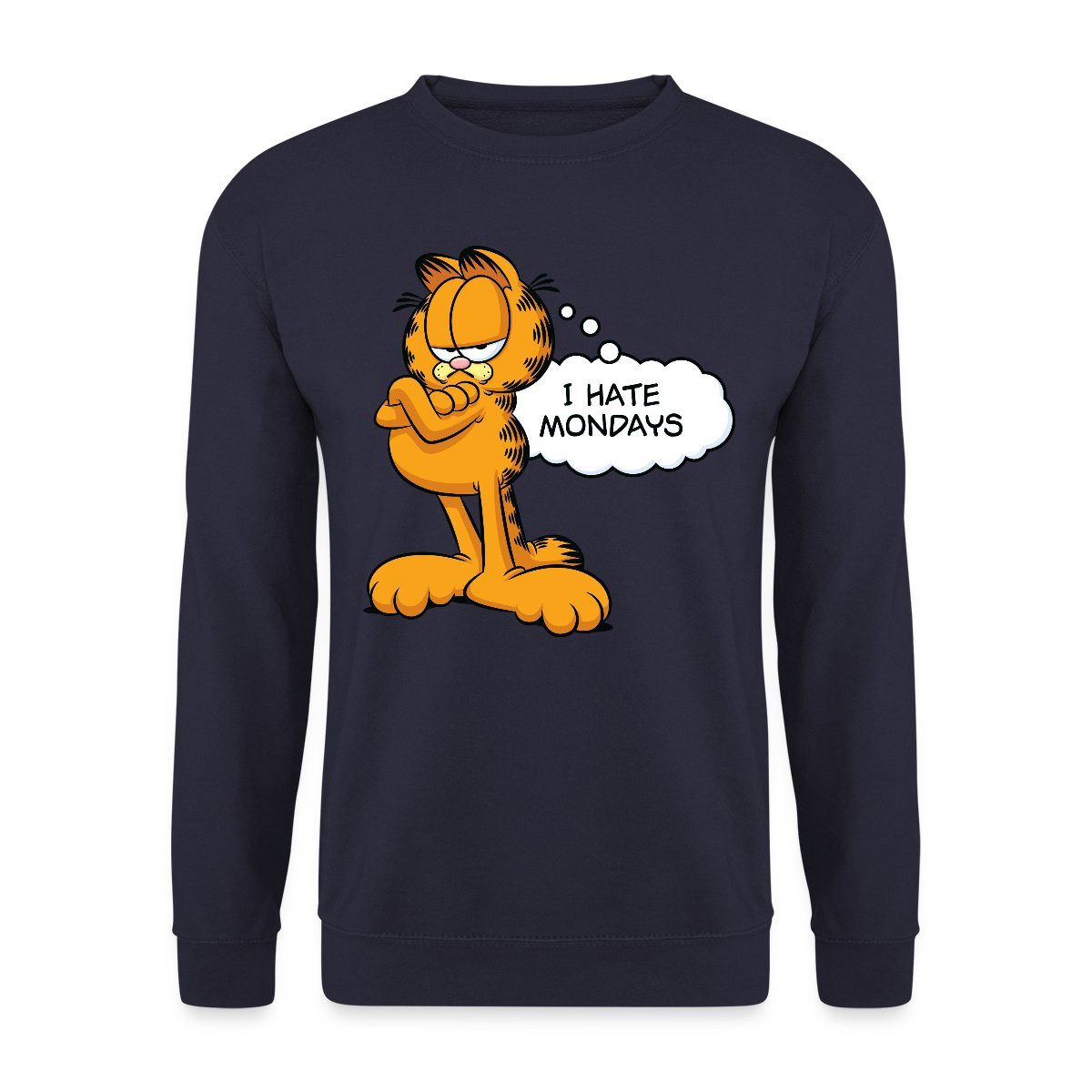 Spreadshirt Sweatshirt Garfield Ich Hasse Montage günstig online kaufen