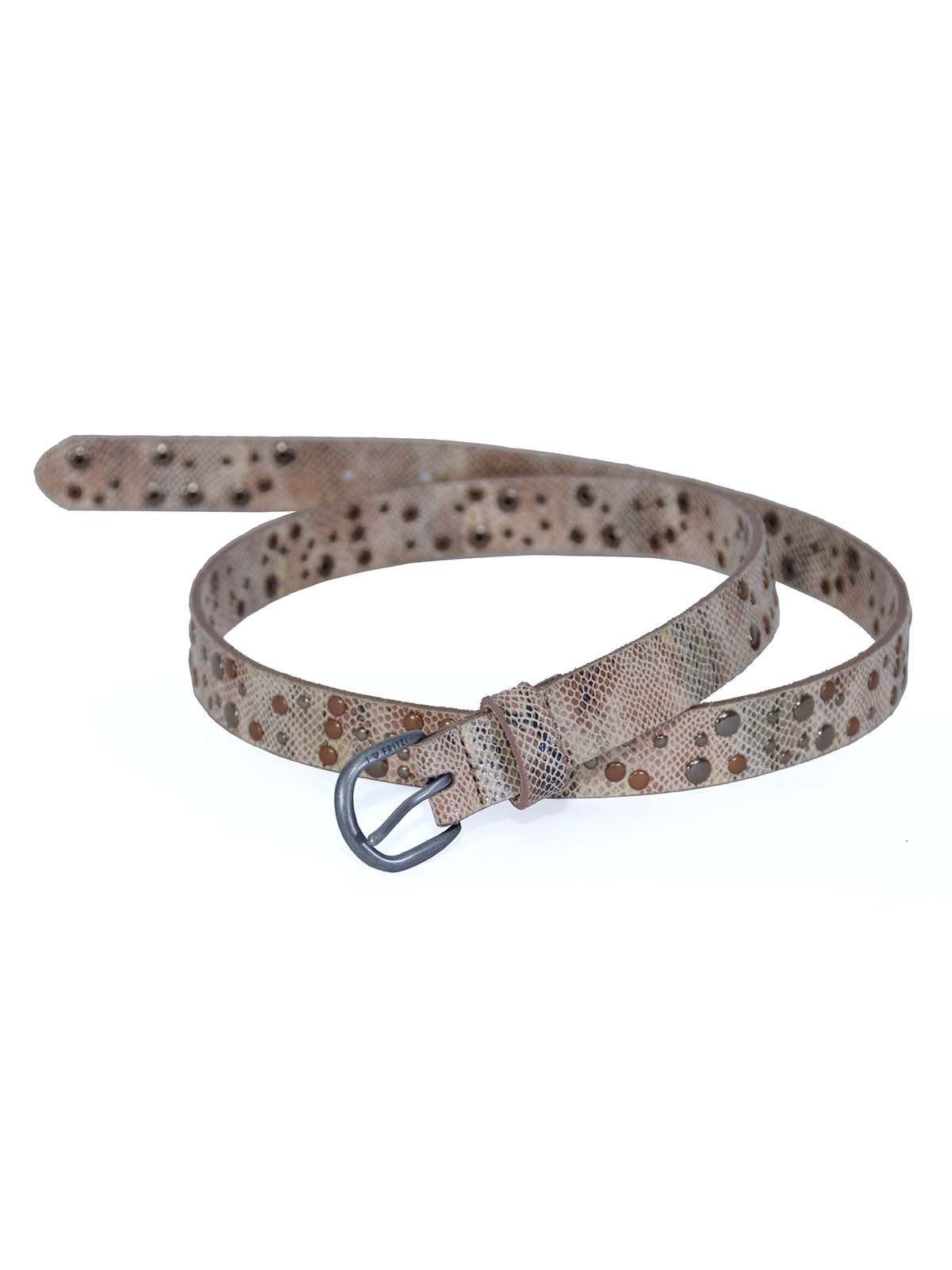 Fritzi aus Preußen Taillengürtel Fritzi-Belt-Brisbane-Beige-Kroko-3 cm Dorn BW85
