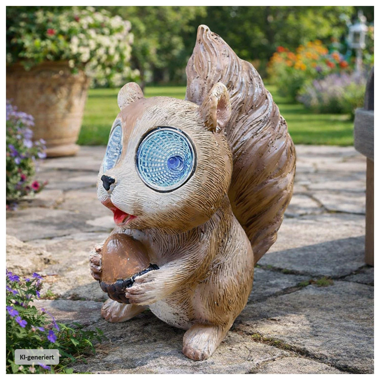 HTI-Living Gartenfigur Solar-Gartenfigur Eichhörnchen, (Stück, 1 St., 1 Solar-Gartenfigur)