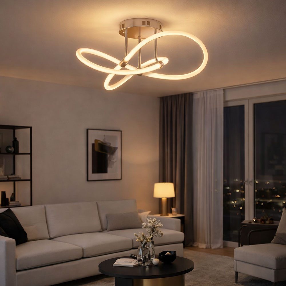 WOFI LED Deckenleuchte, LED-Leuchtmittel fest verbaut, Warmweiß, Deckenlampe Deckenleuchte Wohnzimmelampe dimmbar LED