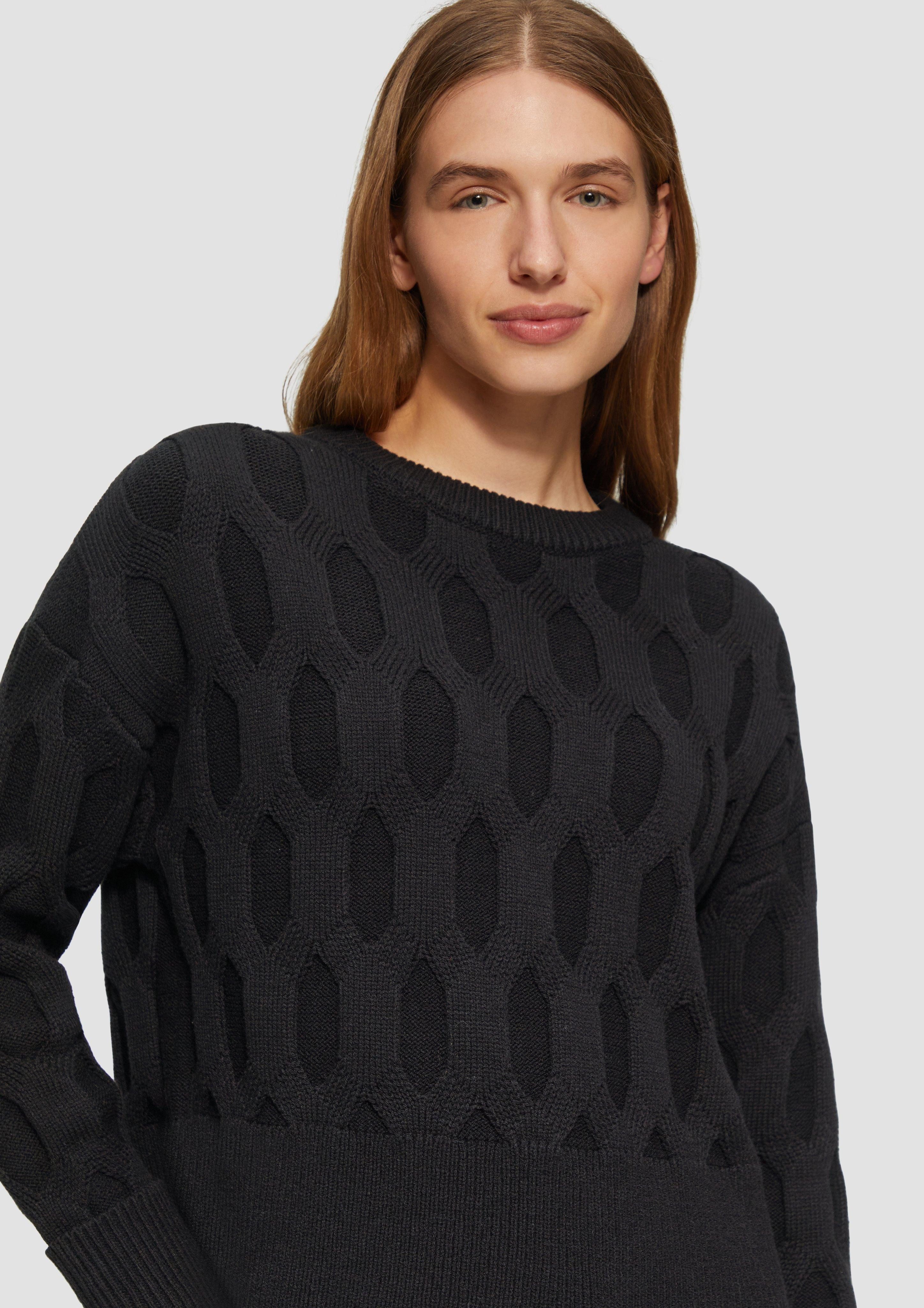 s.Oliver Strickpullover Oversized Pullover mit Strickmuster günstig online kaufen