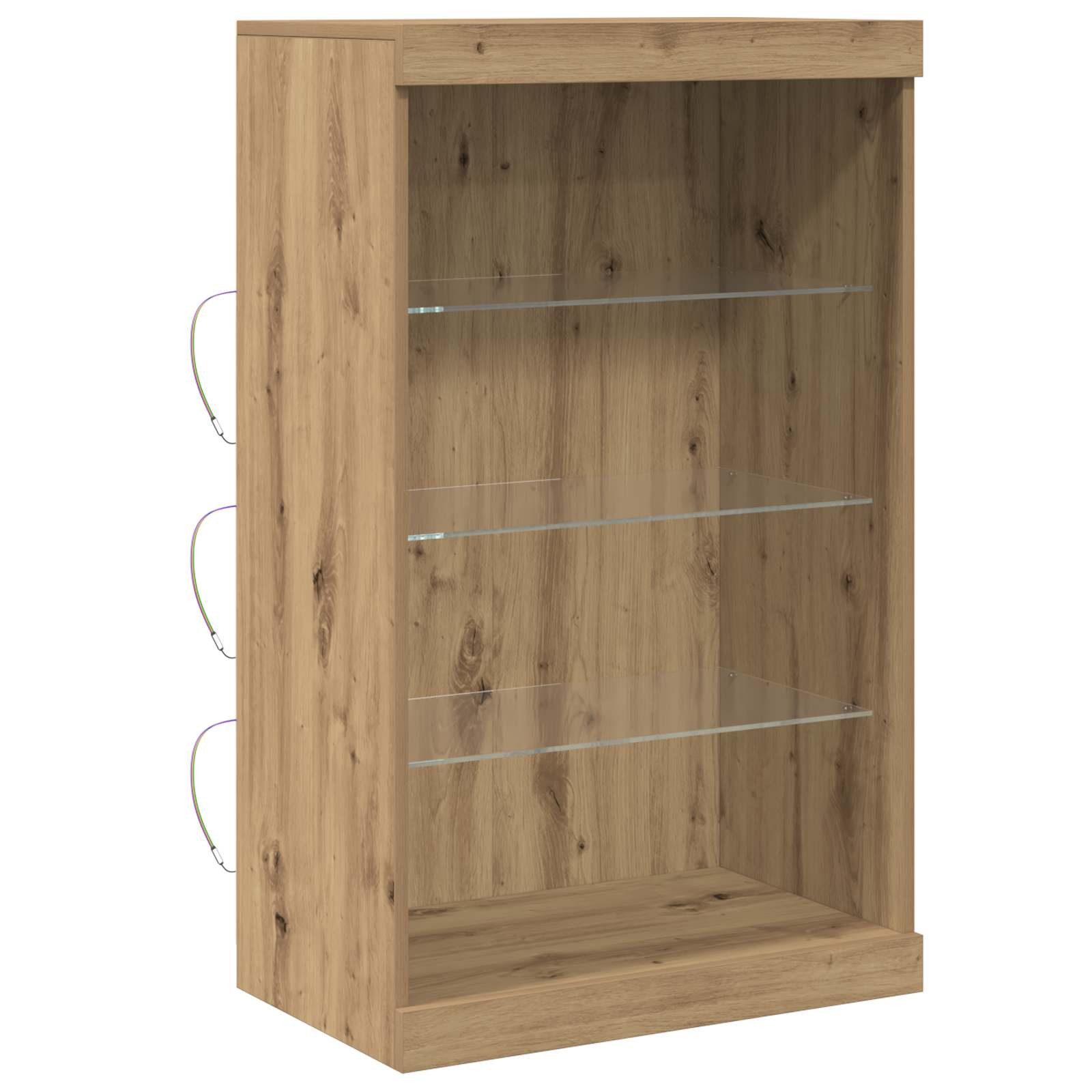 vidaXL Sideboard LED-Sideboard Artisan-Eiche 60,5 x 37 x 100 cm Holzwerksto günstig online kaufen
