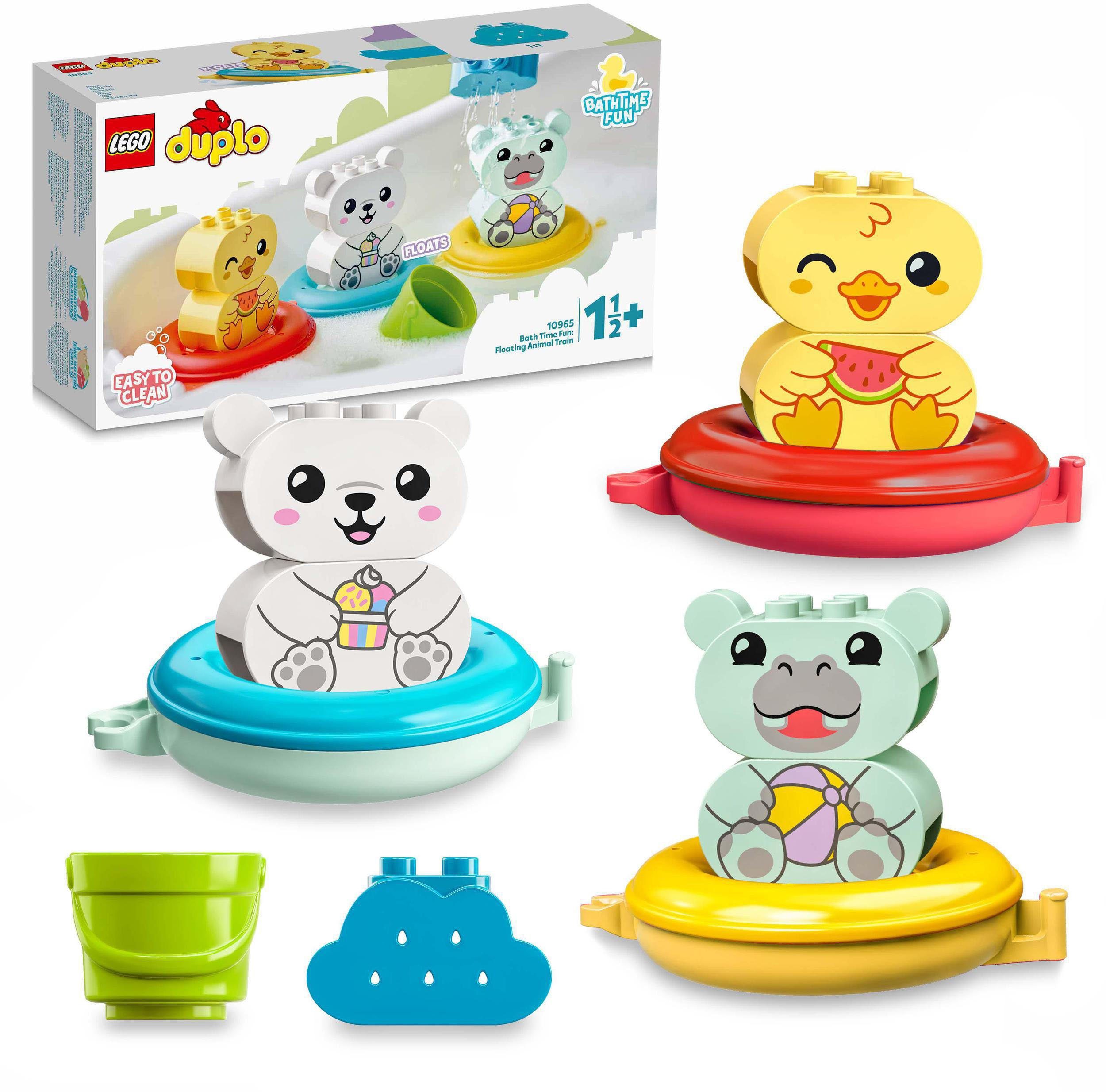 DUPLO, LEGO® LEGO® St), Schwimmender Badewannenspaß: (10965), Badewannenspielzeug Tierzug Konstruktionsspielsteine (14