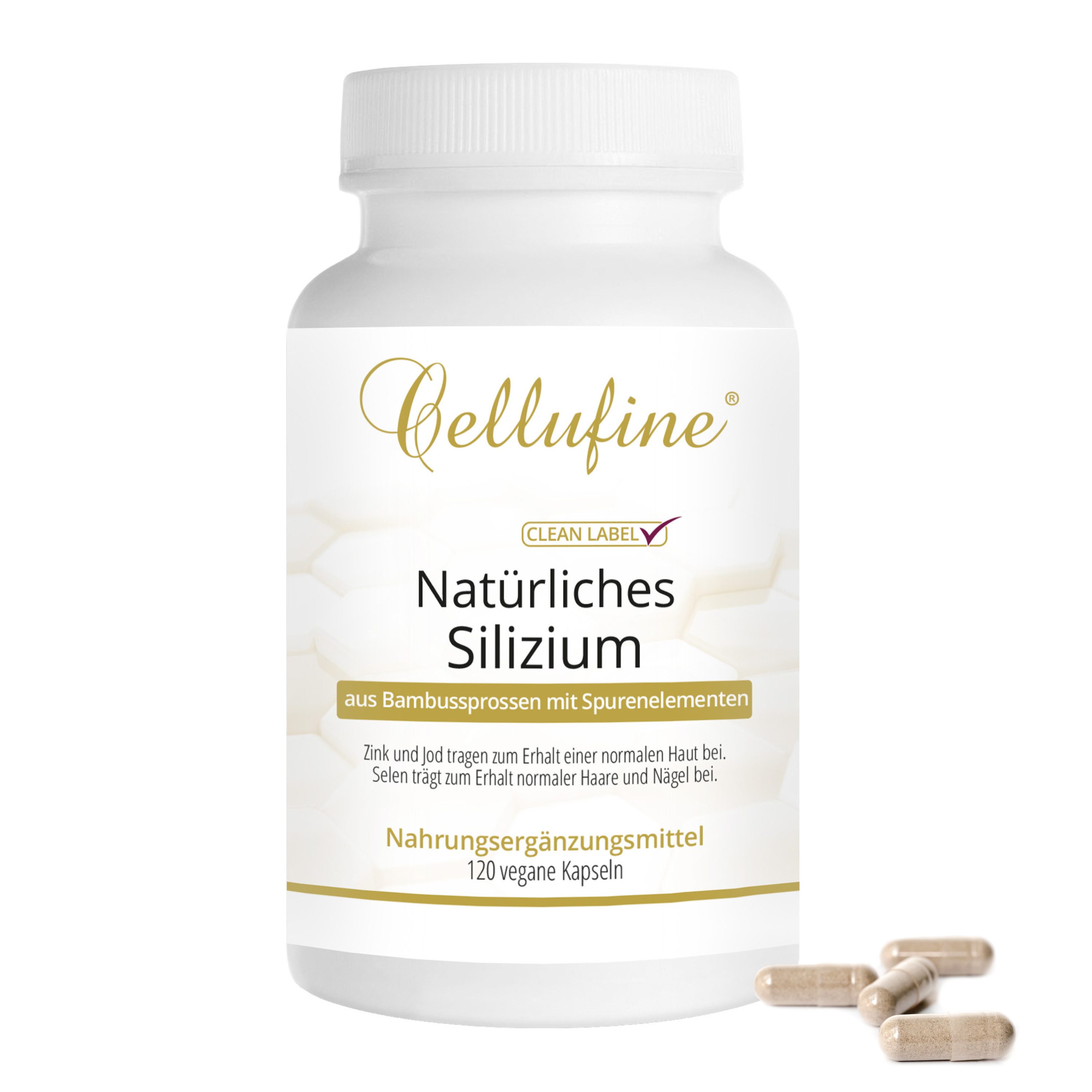Cellufine Cellufine® Silizium-Kapseln PLUS Spurenelemente - 120 vegane Kapseln, 63.5 g