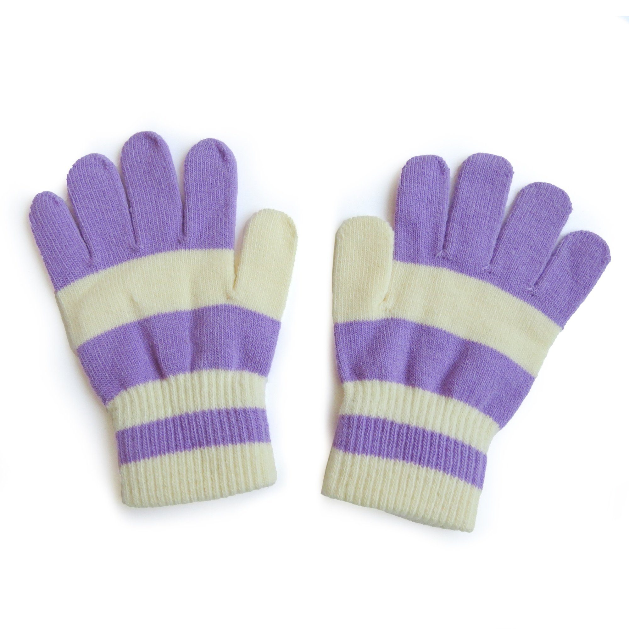 gestreift Strickhandschuhe Kinderhandschuhe abweichen, können Sonia Originelli Farben Onesize lila-creme