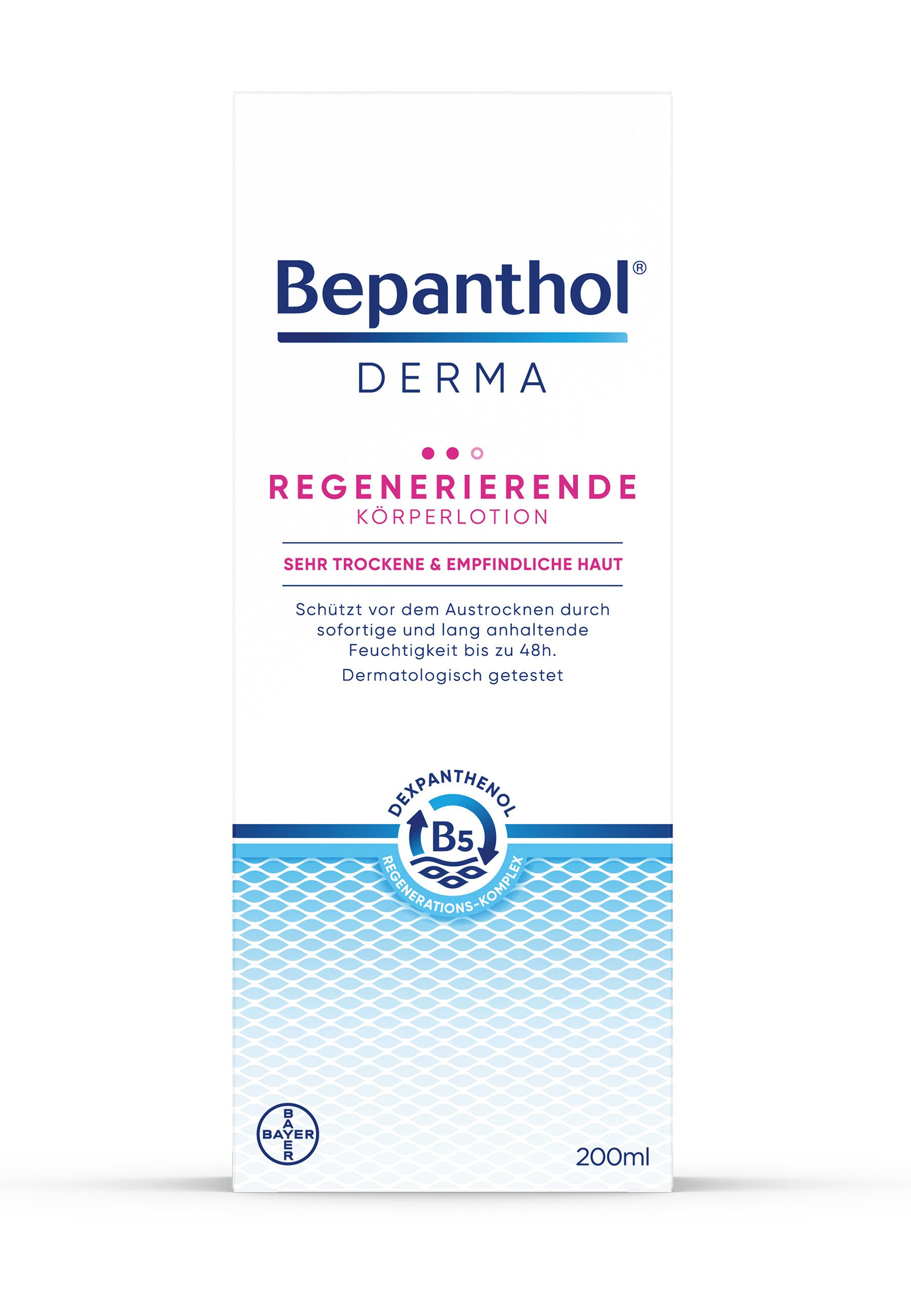 Bepanthol Körperlotion Regenerierende Körperlotion, schützt vor Austrocknen durch lang anhaltende Feuchtigkeit bis zu 48h