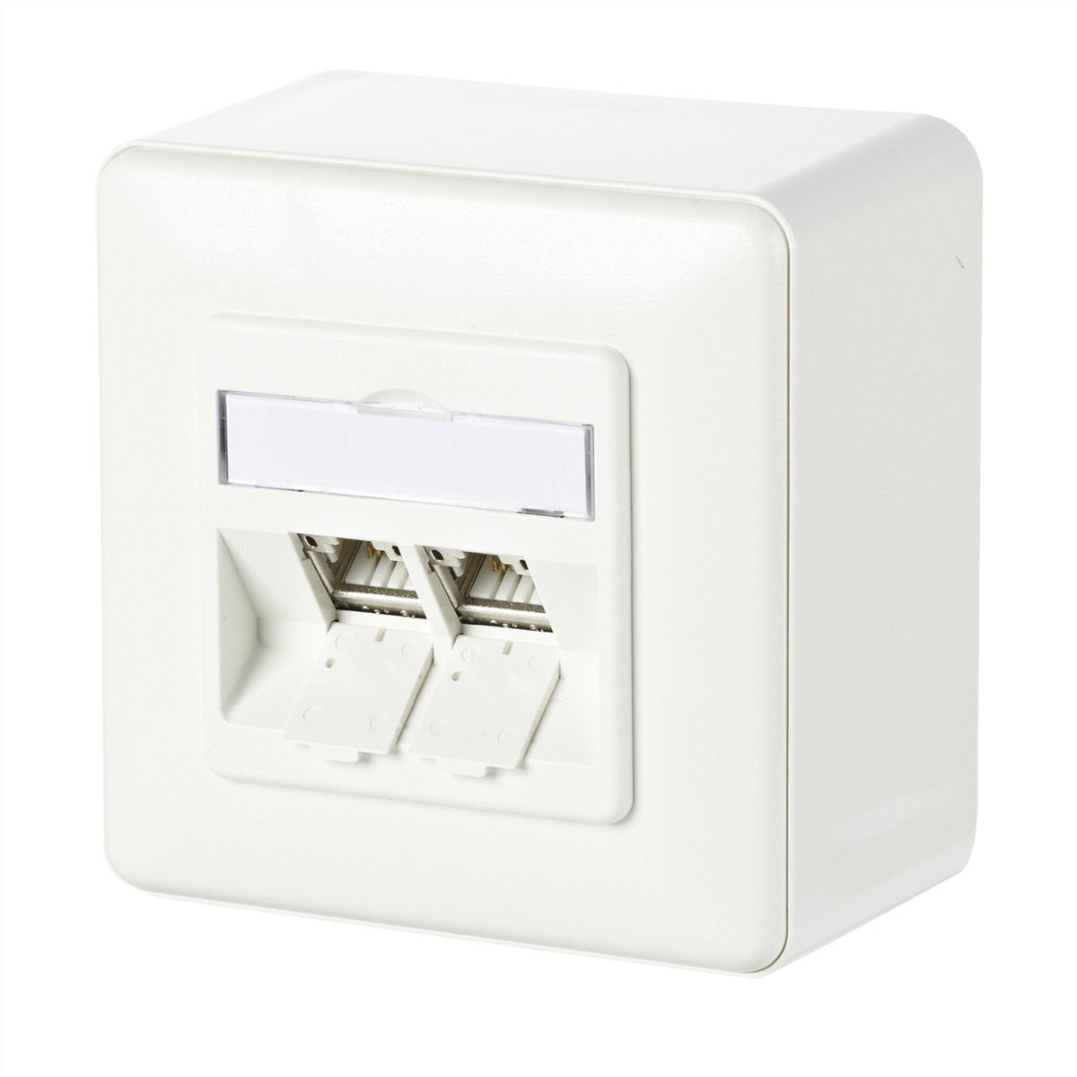 C6Amodul 2 Port 180° AP-Dose Netzwerk-Panel