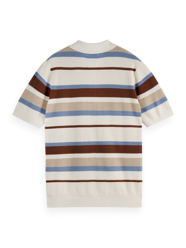 Scotch & Soda Poloshirt Regular-fit knitted striped polo