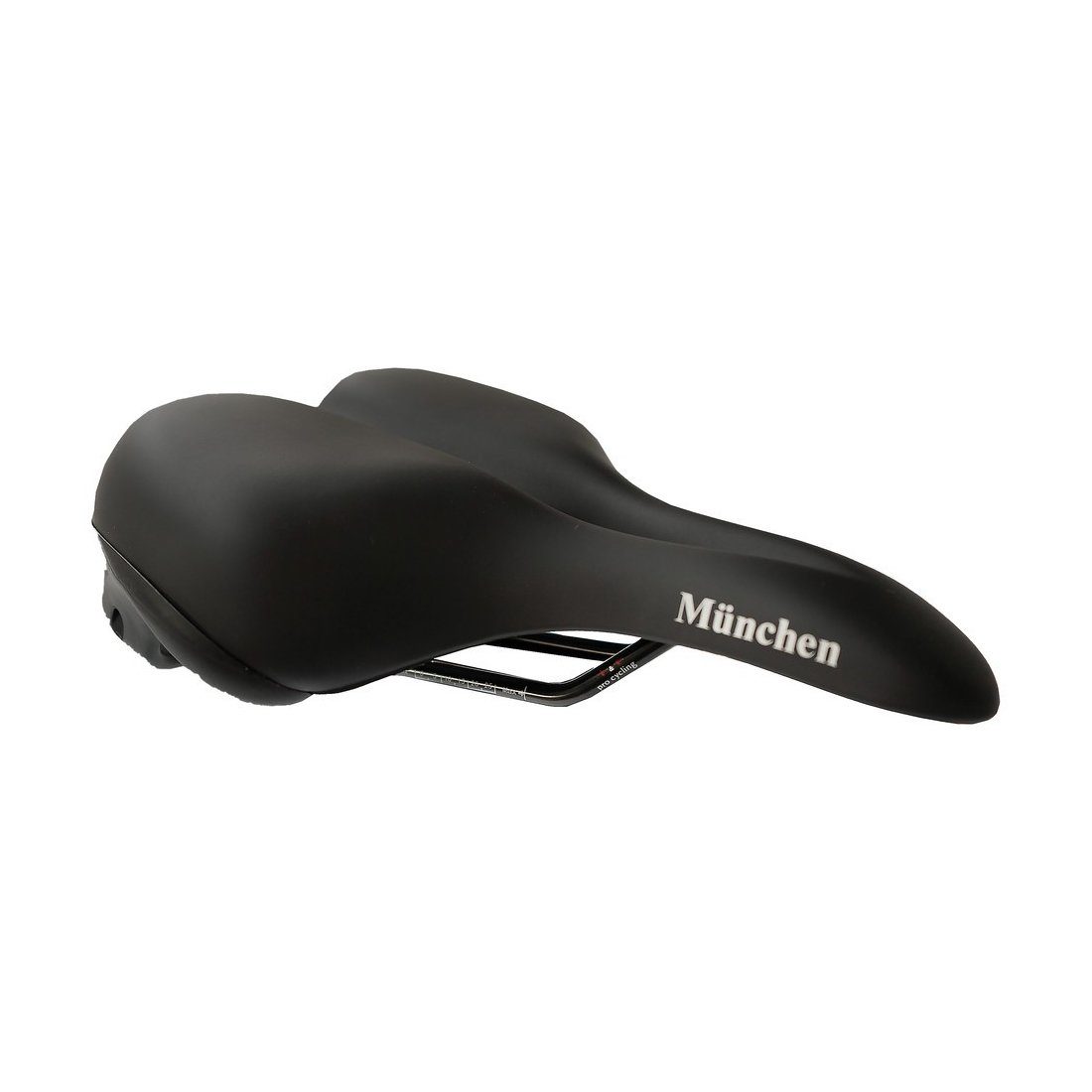 P&P Bequemsattel Fahrradsattel Bequemsattel München 089 schwarz, Uni, 265x195 mm, 624g