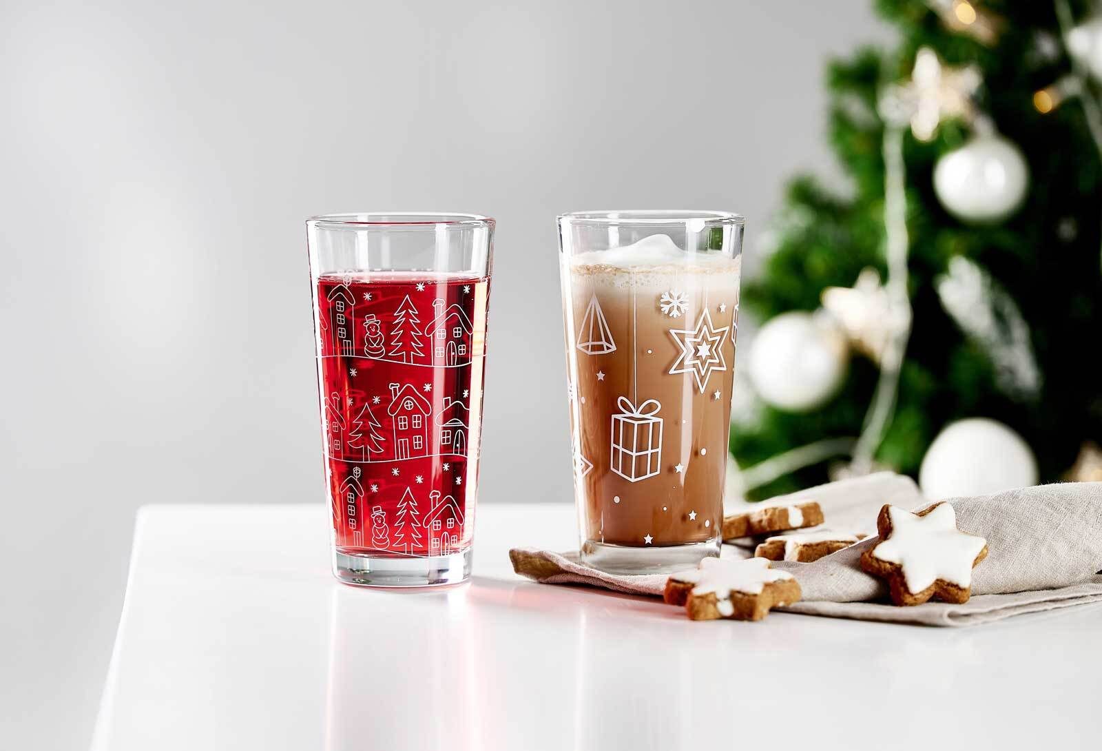 Ritzenhoff & Breker Glas Xmas Trinkgläser 380 ml 6er Set, 6-tlg., Glas