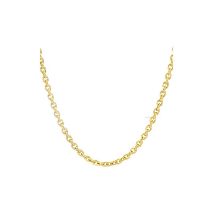 JuwelmaLux Goldkette Halskette Gold Ankerkette diamantiert 50 cm (1-tlg) Damen Halskette Gold 585/000 inkl. Schmuckschachtel