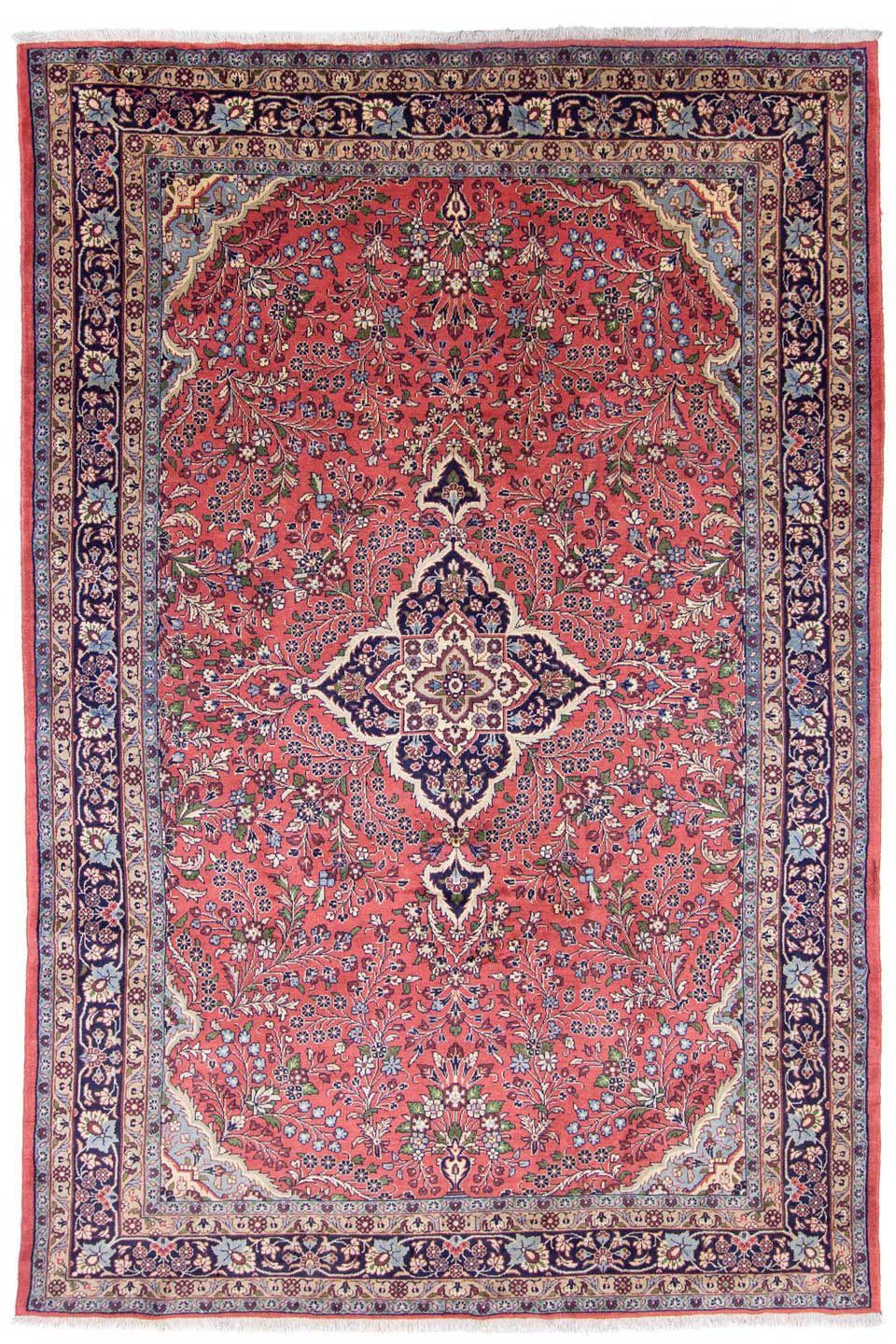 Wollteppich Mehraban Medaillon Rosso 310 x 207 cm, morgenland, rechteckig, Höhe: 10 mm, Unikat mit Zertifikat