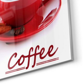 DEQORI Küchenrückwand 'Kaffeetassen Duett', Glas Spritzschutz Badrückwand Herdblende