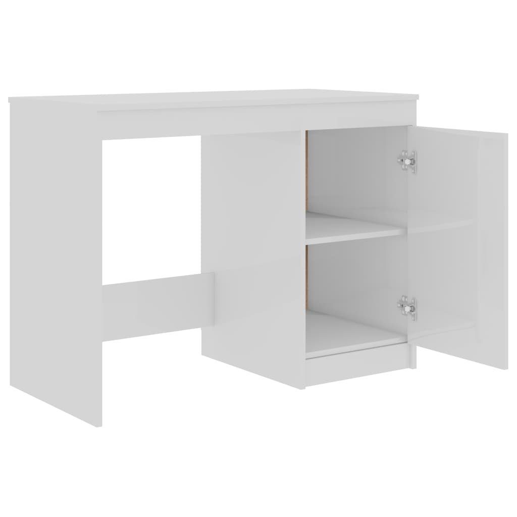 100x50x76 | Schreibtisch Hochglanz-Weiß Hochglanz-Weiß vidaXL Holzwerkstoff cm Hochglanz-Weiß Schreibtisch