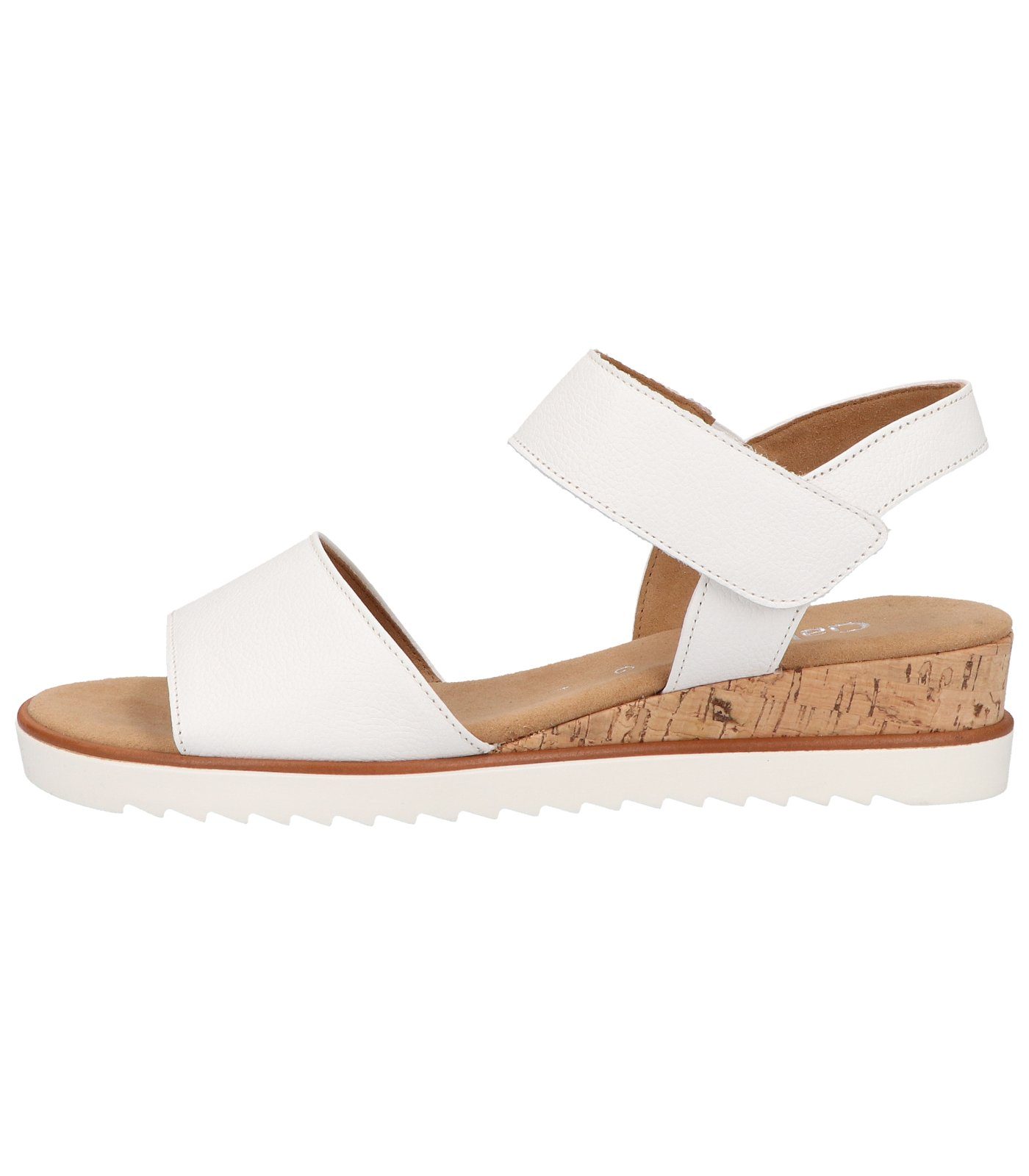 Leder Sandalen weiss(Kork/offwhi) Riemchensandalette Gabor