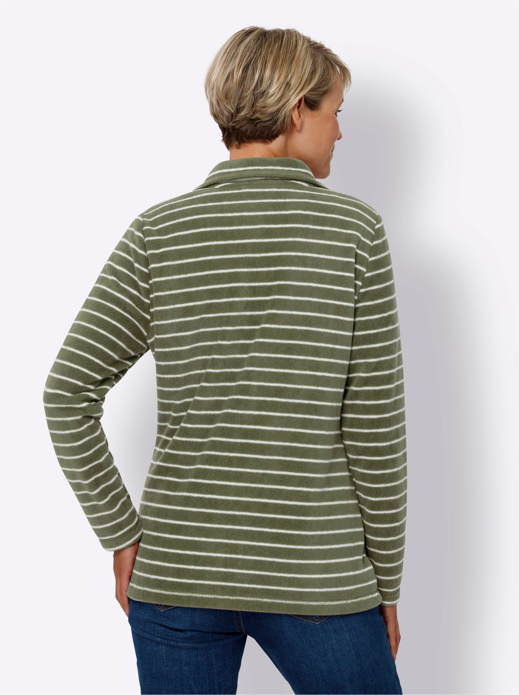 Sieh an! Fleecejacke Fleece-Jacke Langarm günstig online kaufen