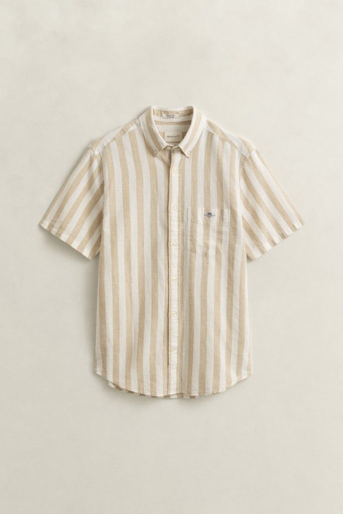 Gant Blusenshirt REG COTTON LINEN STRIPE SS SHIRT