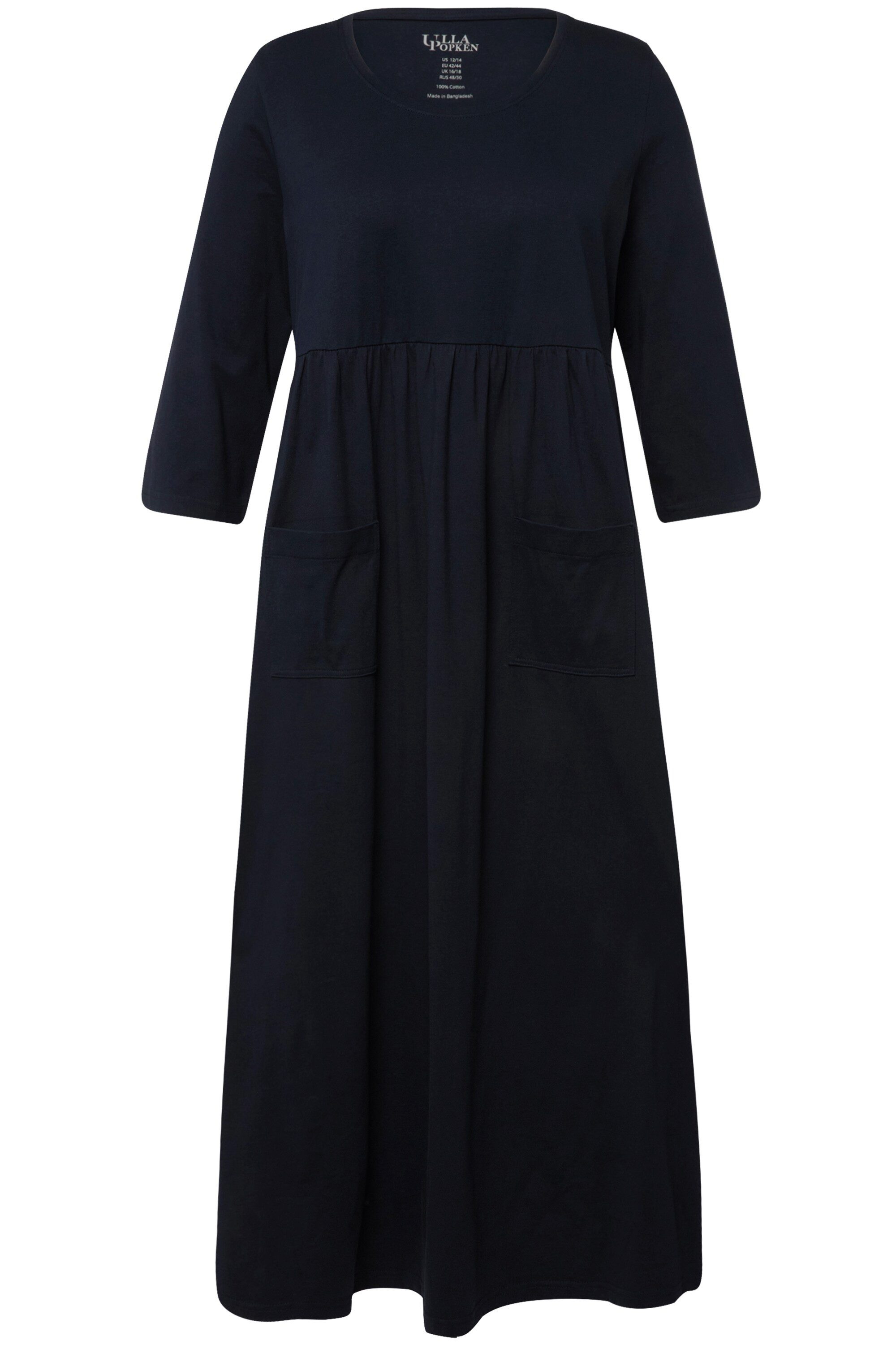 Ulla Popken Maxikleid Jerseykleid A-Linie Empirenaht günstig online kaufen