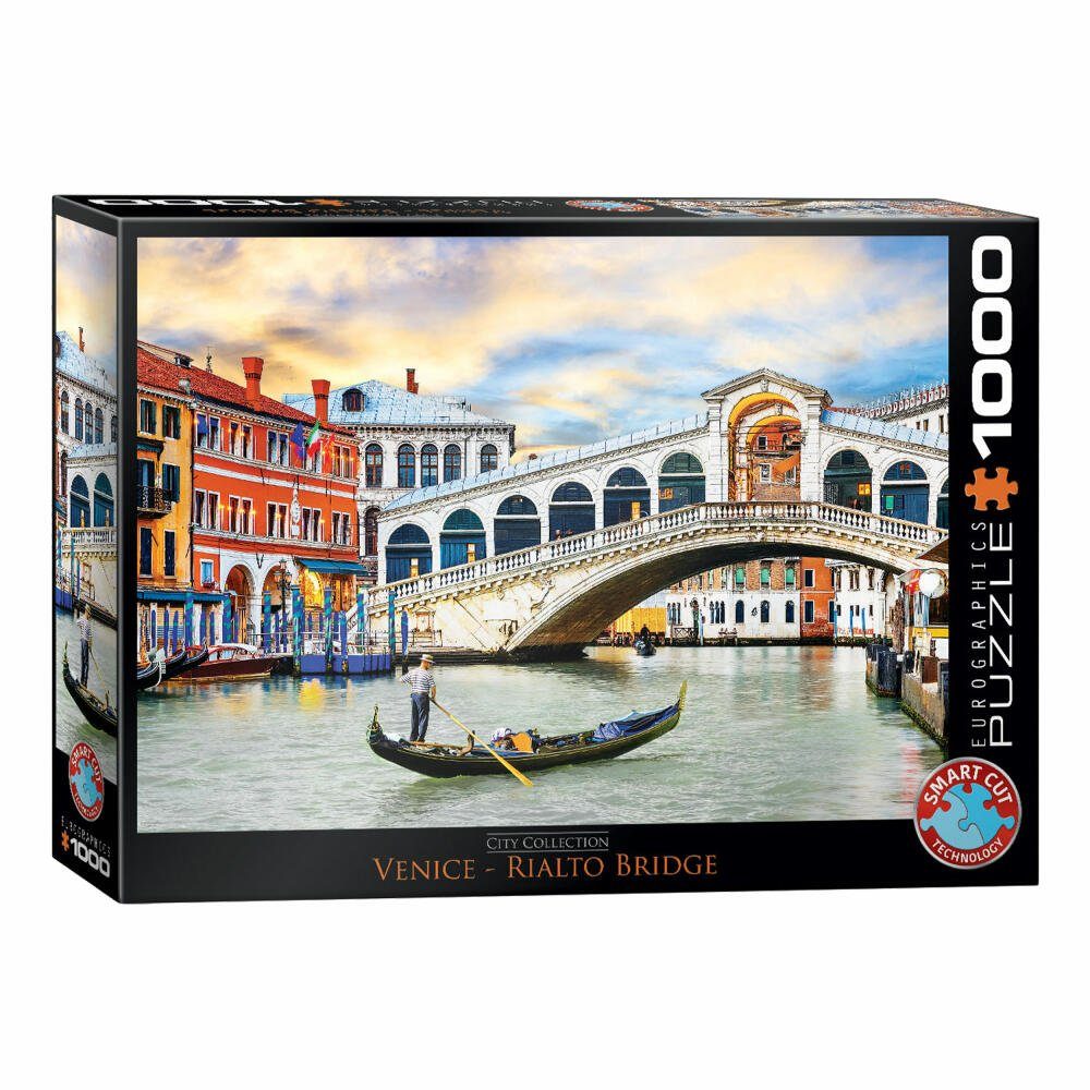EUROGRAPHICS Puzzle Venedig Rialto Bridge, 1000 Puzzleteile
