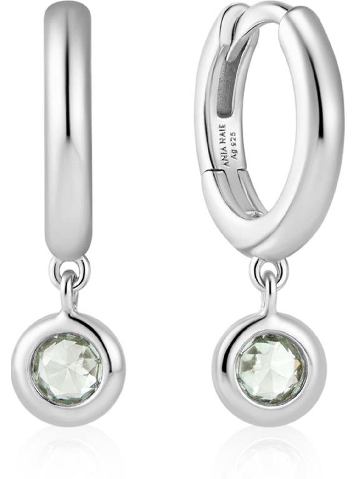 Ania Haie Paar Creolen Ania Haie Damen-Creolen 925er Silber 2 Zirkonia (Paar)