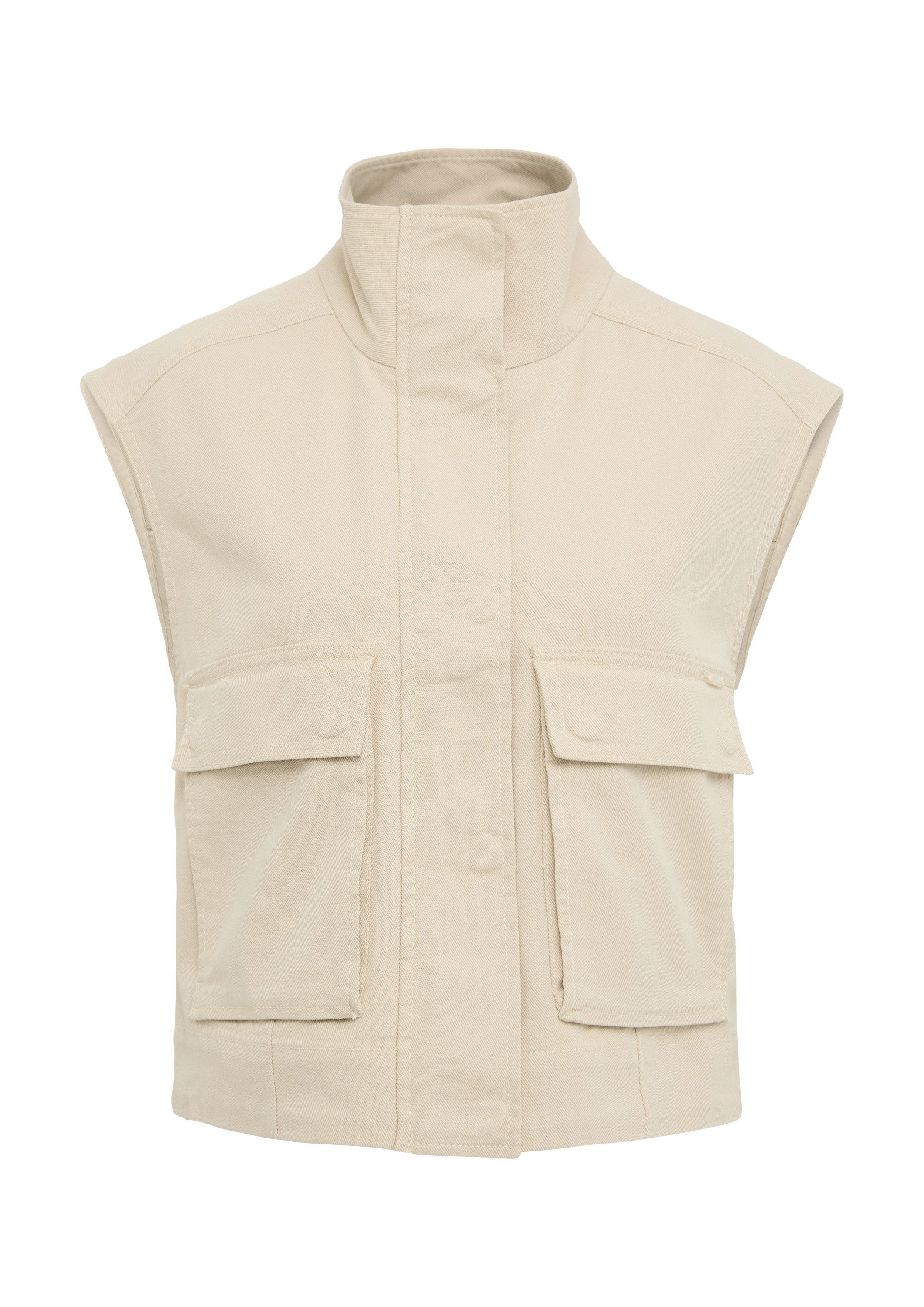 s.Oliver Funktionsweste Indoor-Weste Twill-Weste im Relaxed Fit mit Stehkra günstig online kaufen