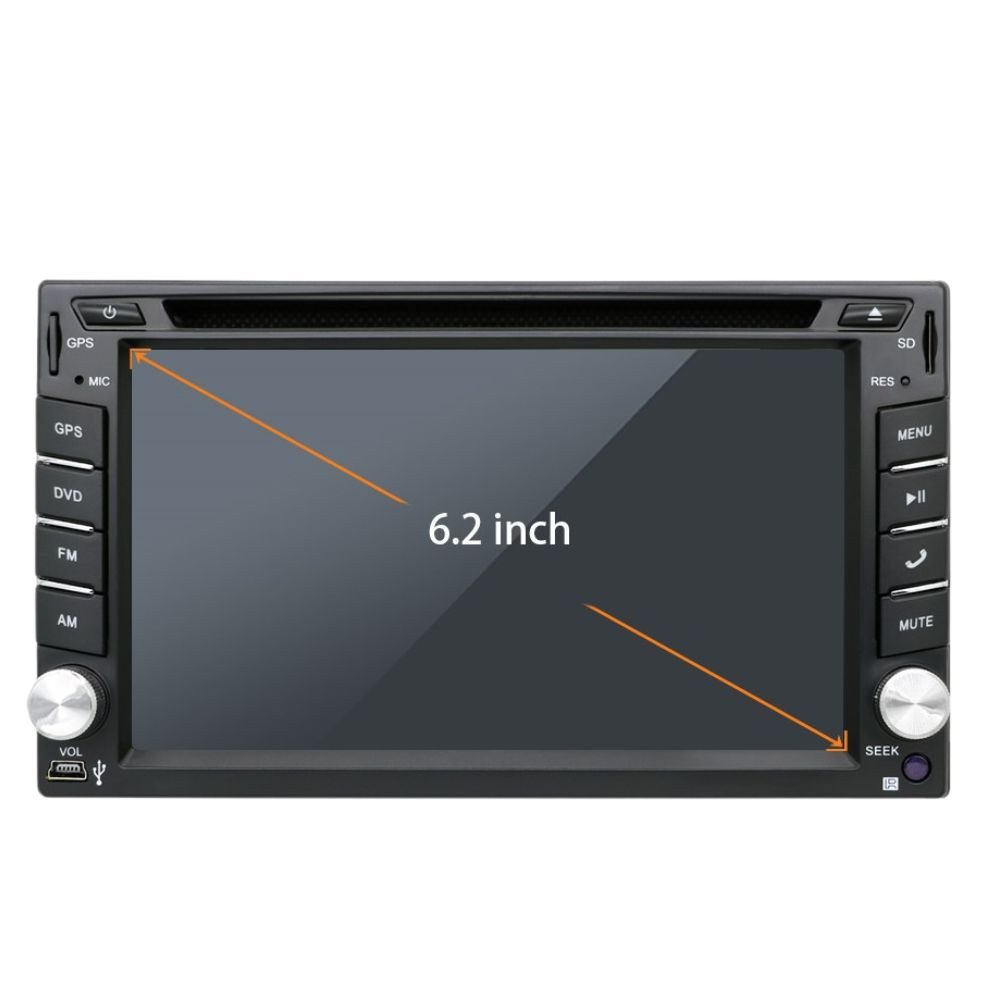 GABITECH 6.2" 2 DIN Carplay Android 13 Autoradio GPS Navi BT WIFI DVD Autoradio (Universal 2 DIN Autoradio- Drahtlos Carplay und Android Auto)
