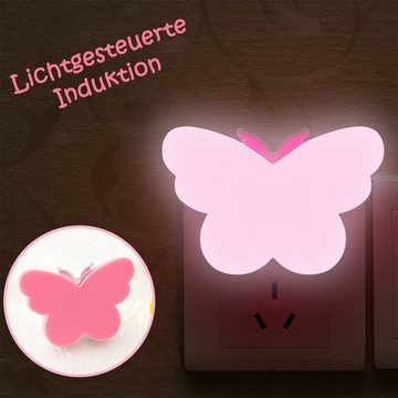 DOPWii Nachtlicht LED Stern/Schmetterling Nachtlicht, lichtempfindlich,für Steckdosen, Stern