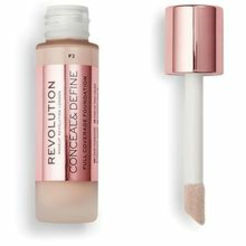 MAKE UP REVOLUTION Foundation Revolution Make Up Conceal y Define Full Coverage Foundation F7 23ml