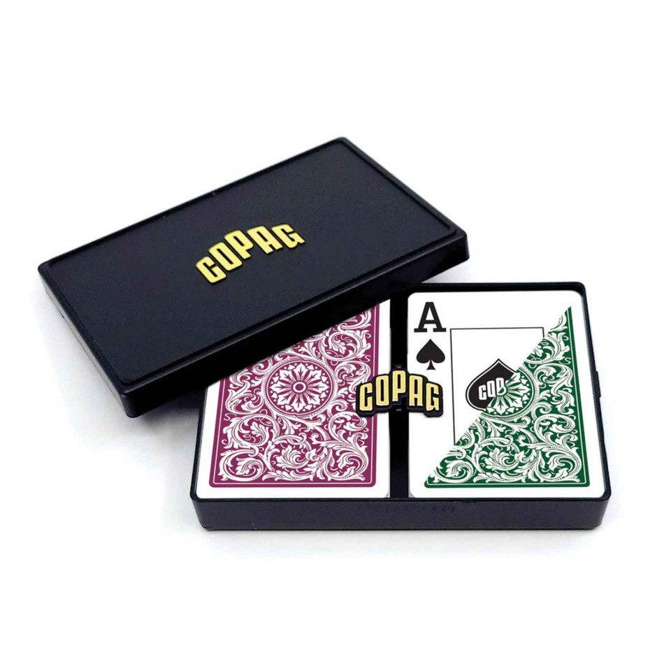 ASS Altenburger Spiel, COPAG Elite - Jumbo Face - 2 index - Green/Burgundy Double-Deck