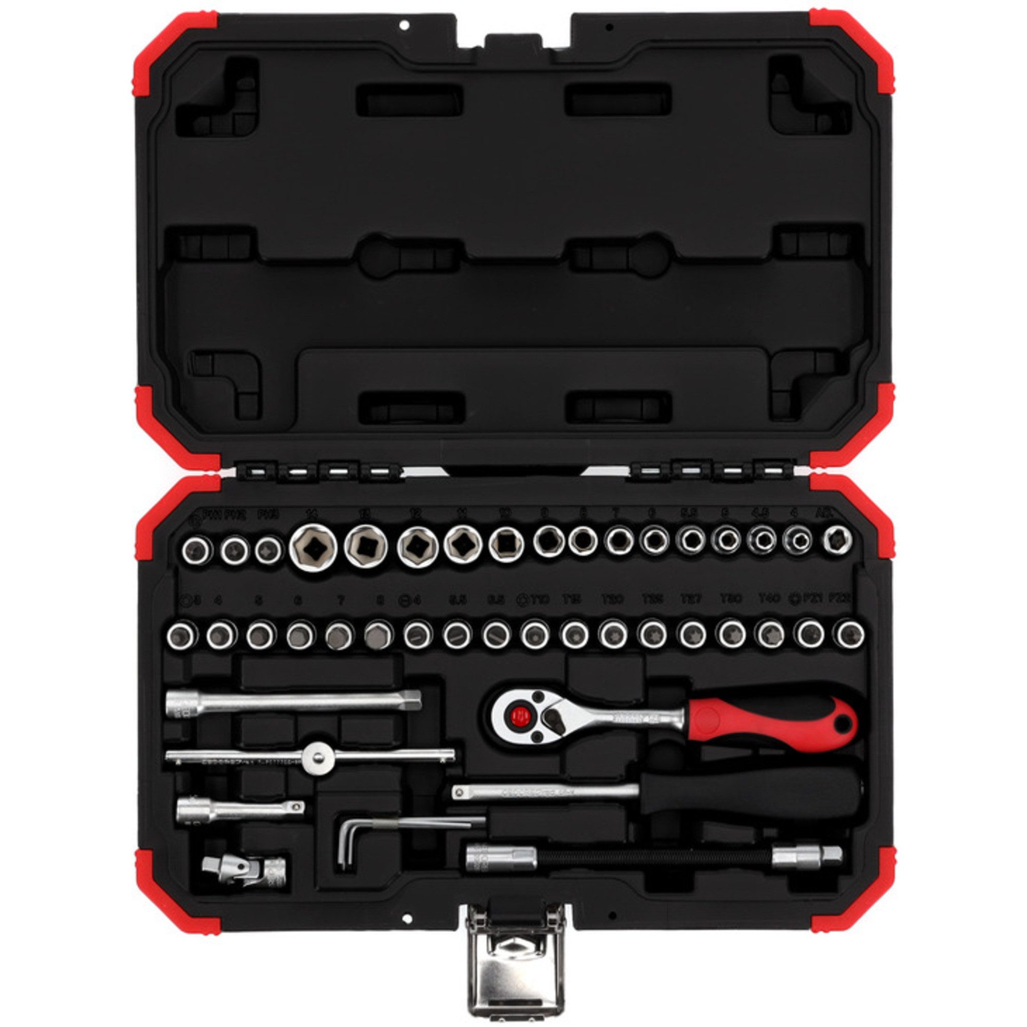 Gedore Ratsche GEDORE Red Steckschlüssel-Satz 1/4", 46-teilig