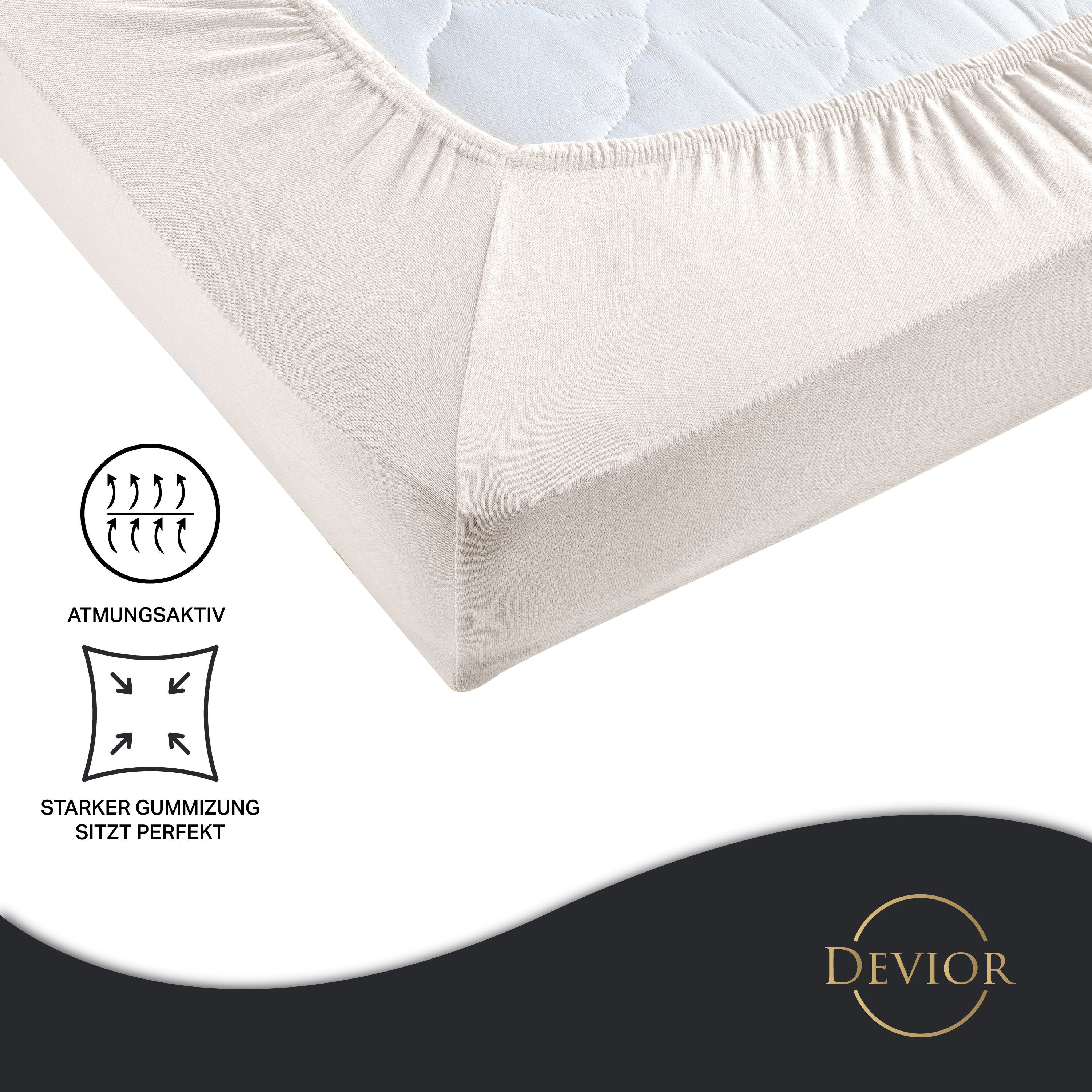 Devior Spannbettlaken Heavy aus 100% Baumwolle mit 160 g/m² - Blickdicht mi günstig online kaufen