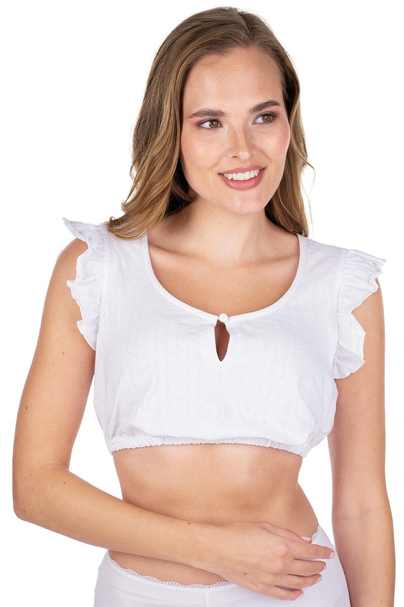 Hammerschmid Dirndlbluse Dirndlbluse - CORINNA FA - weiß