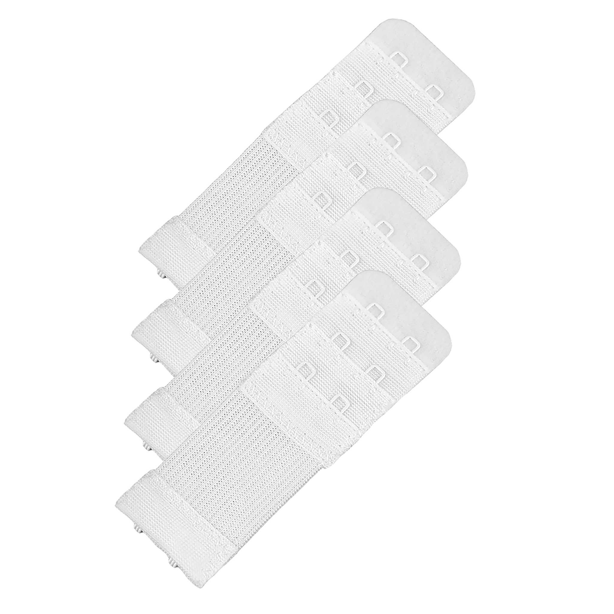 maDDma BH-Verlängerung 4 elastische BH-Verlängerung 30 mm 2 Reihen BH Zubehör Dessous (Sparpaket), weiß