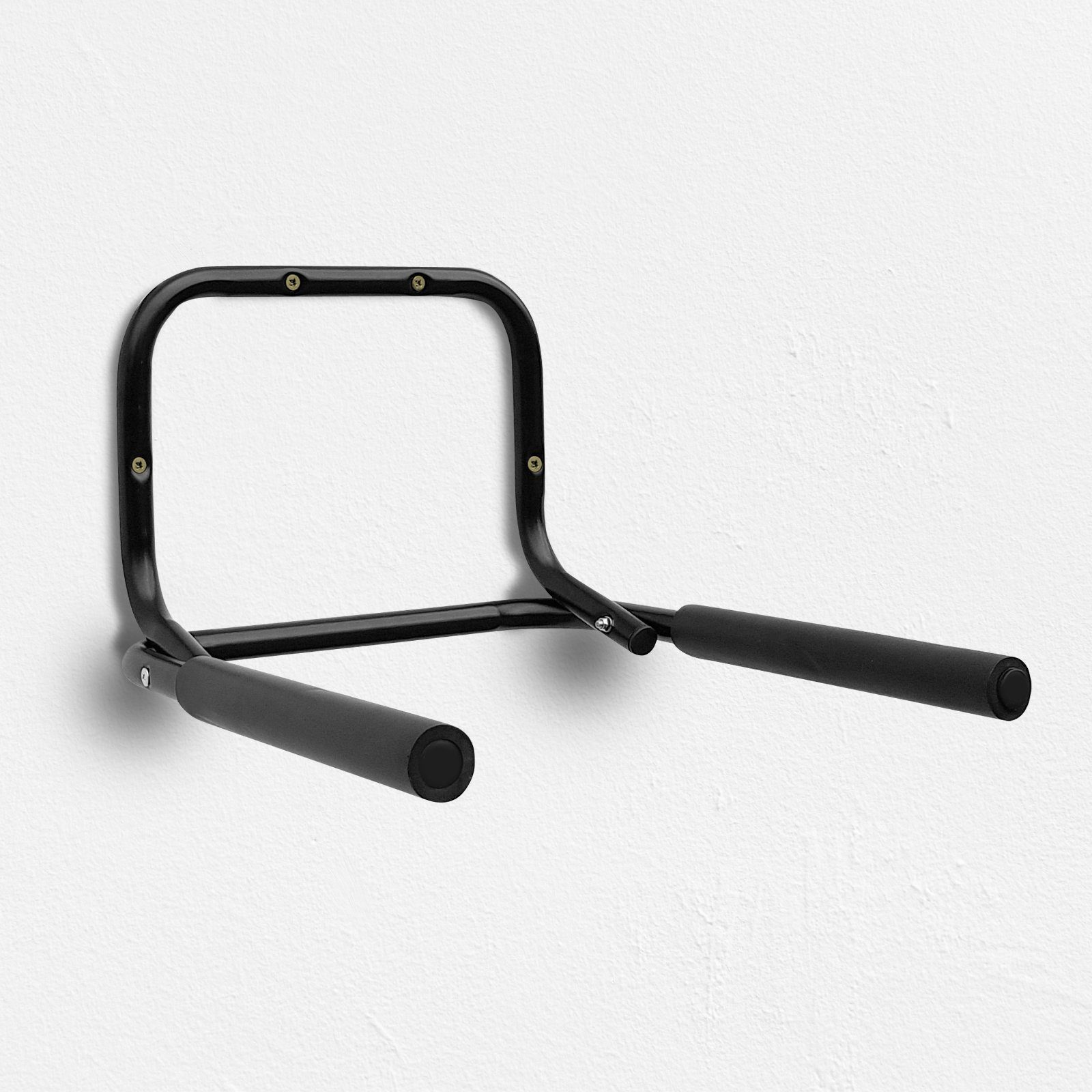 Wellgro Wall-Mounted Bicycle Rack - Steel, Black, Foldable, Load Capacity up to 50 kg